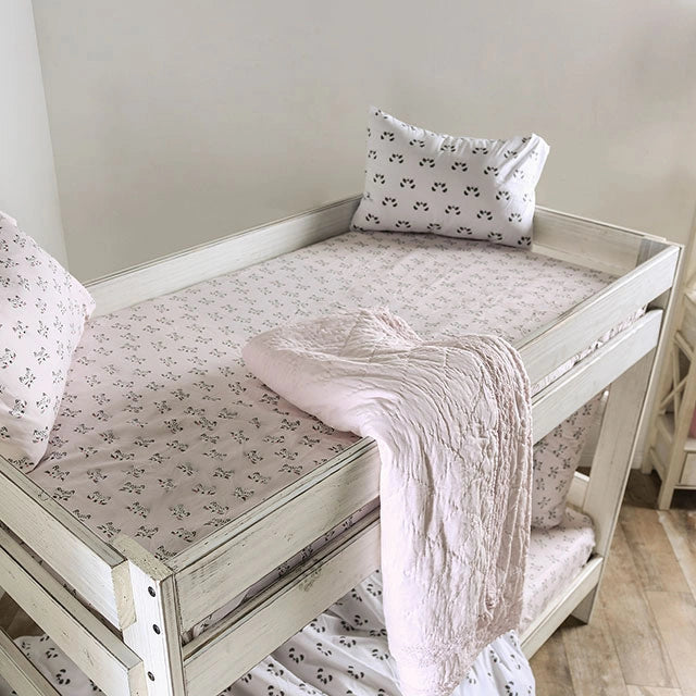 Arlette Twin/Twin Bunk Bed Brown, Black, Gray, & White