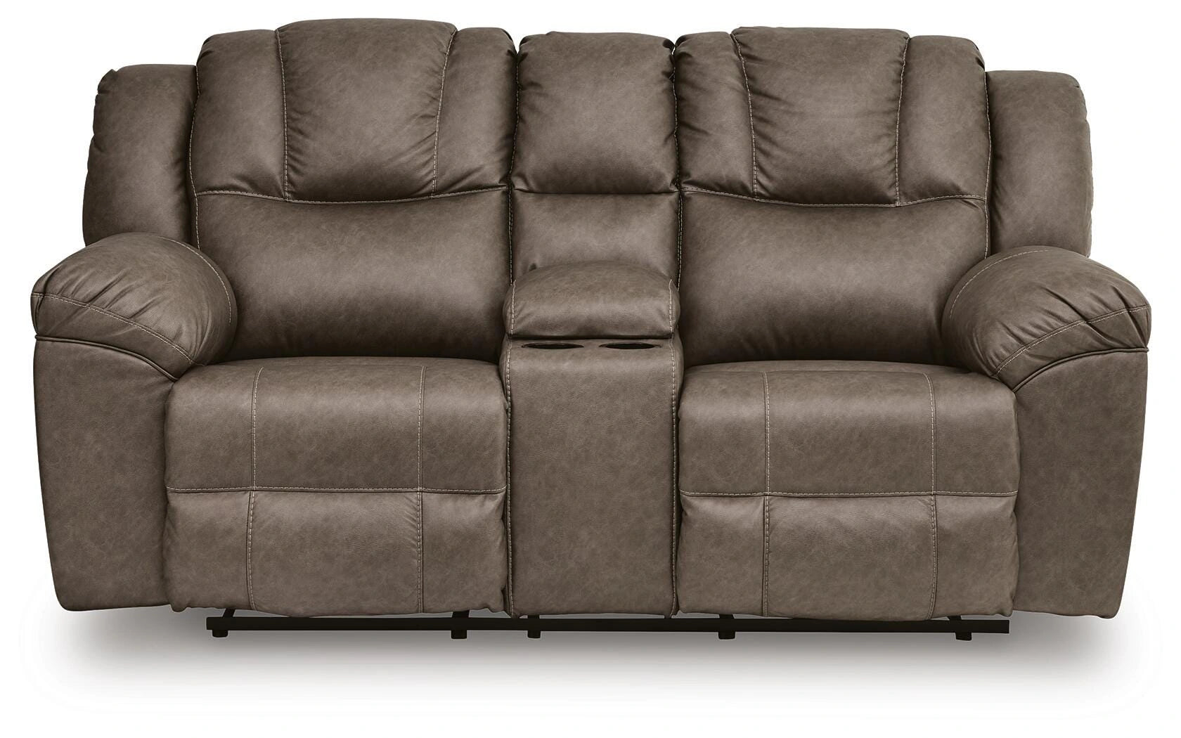 Sofá de dos plazas reclinable Lowilla con consola