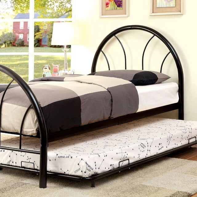 Cama matrimonial Rainbow Negra, Blanca, Plateada, Negra y Verde