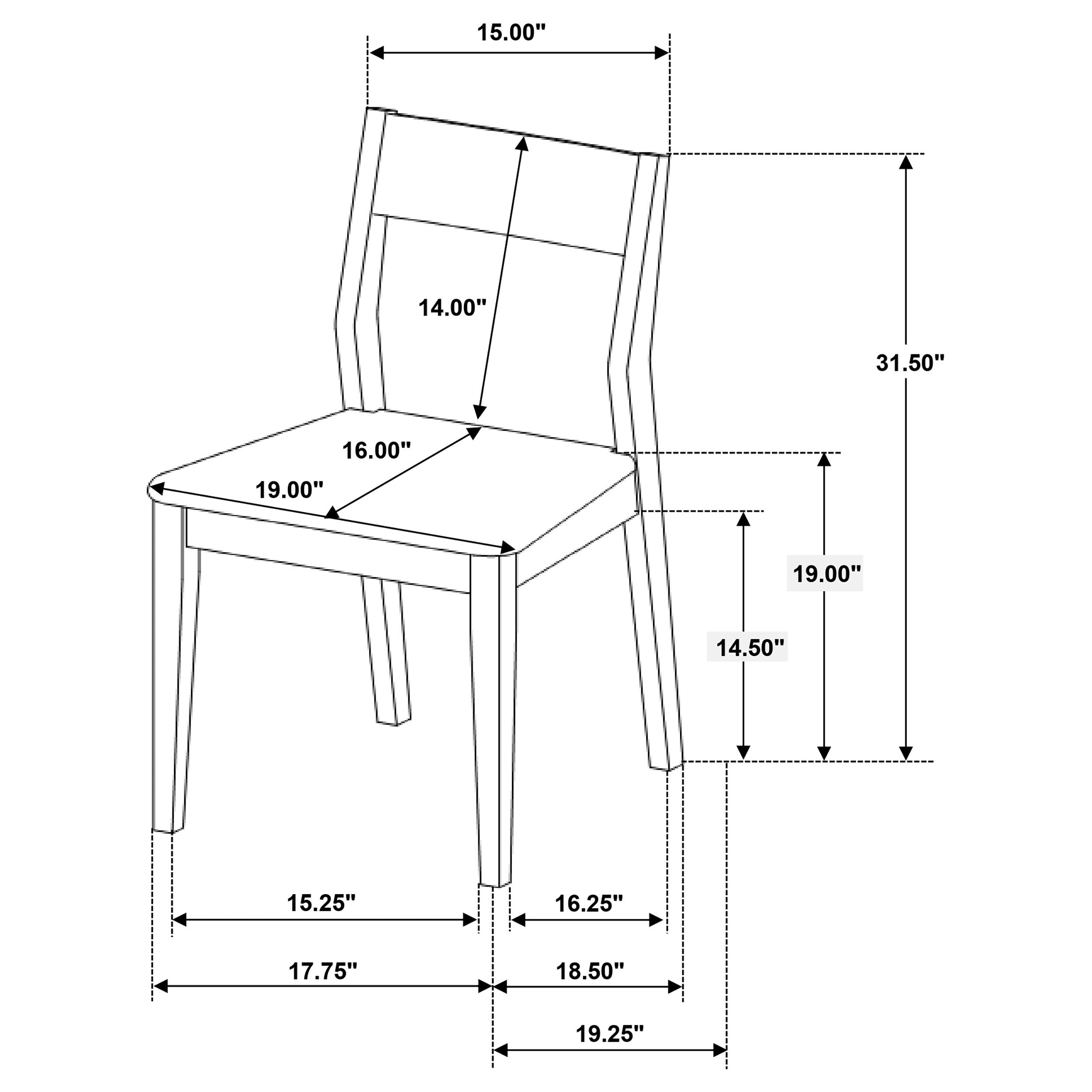 Silla de comedor lateral Almonte