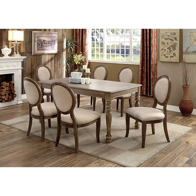 Silla auxiliar Kathryn de roble oscuro/beige rústico (2/CTN)