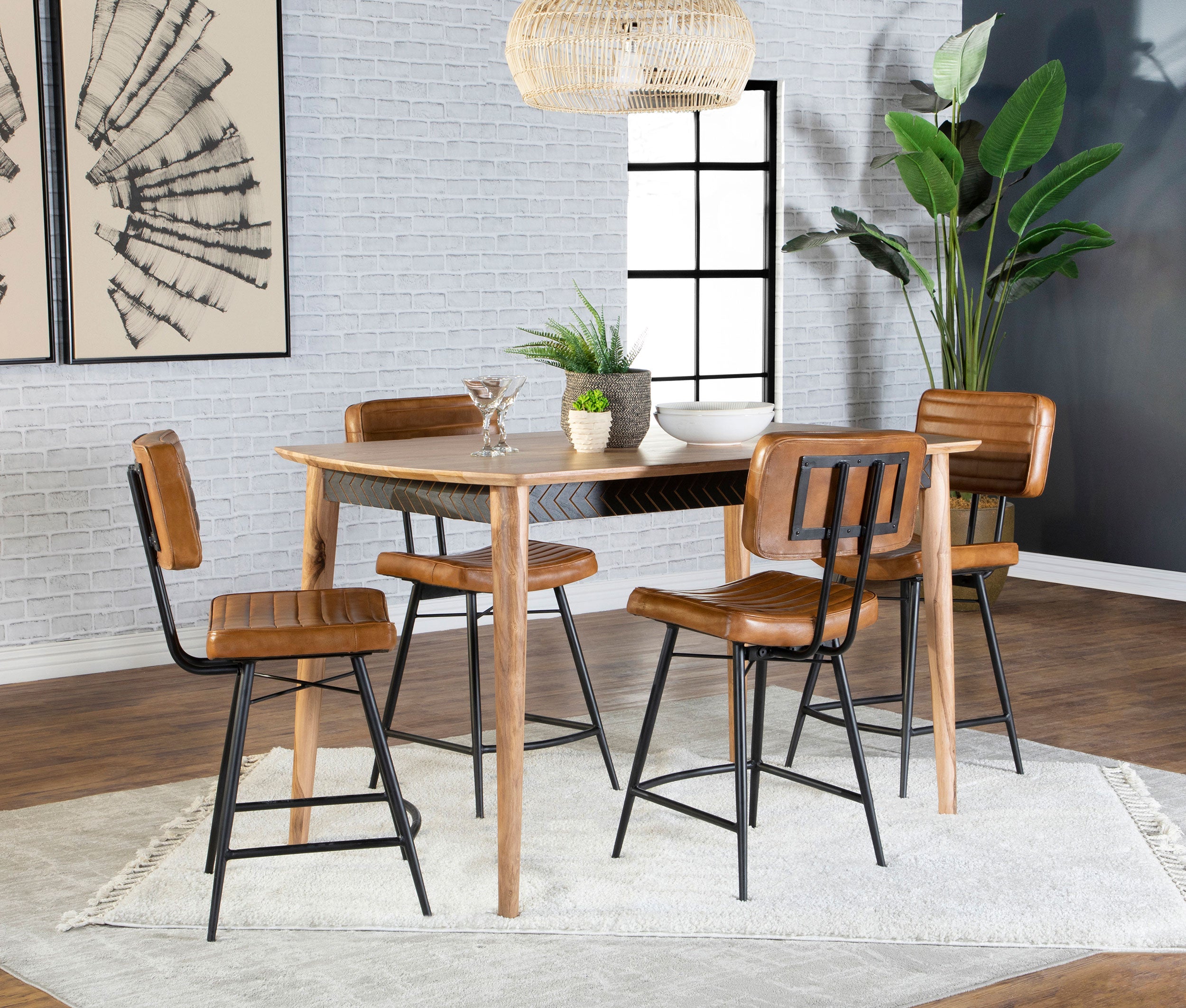 Juego de comedor a la altura de mostrador Partridge