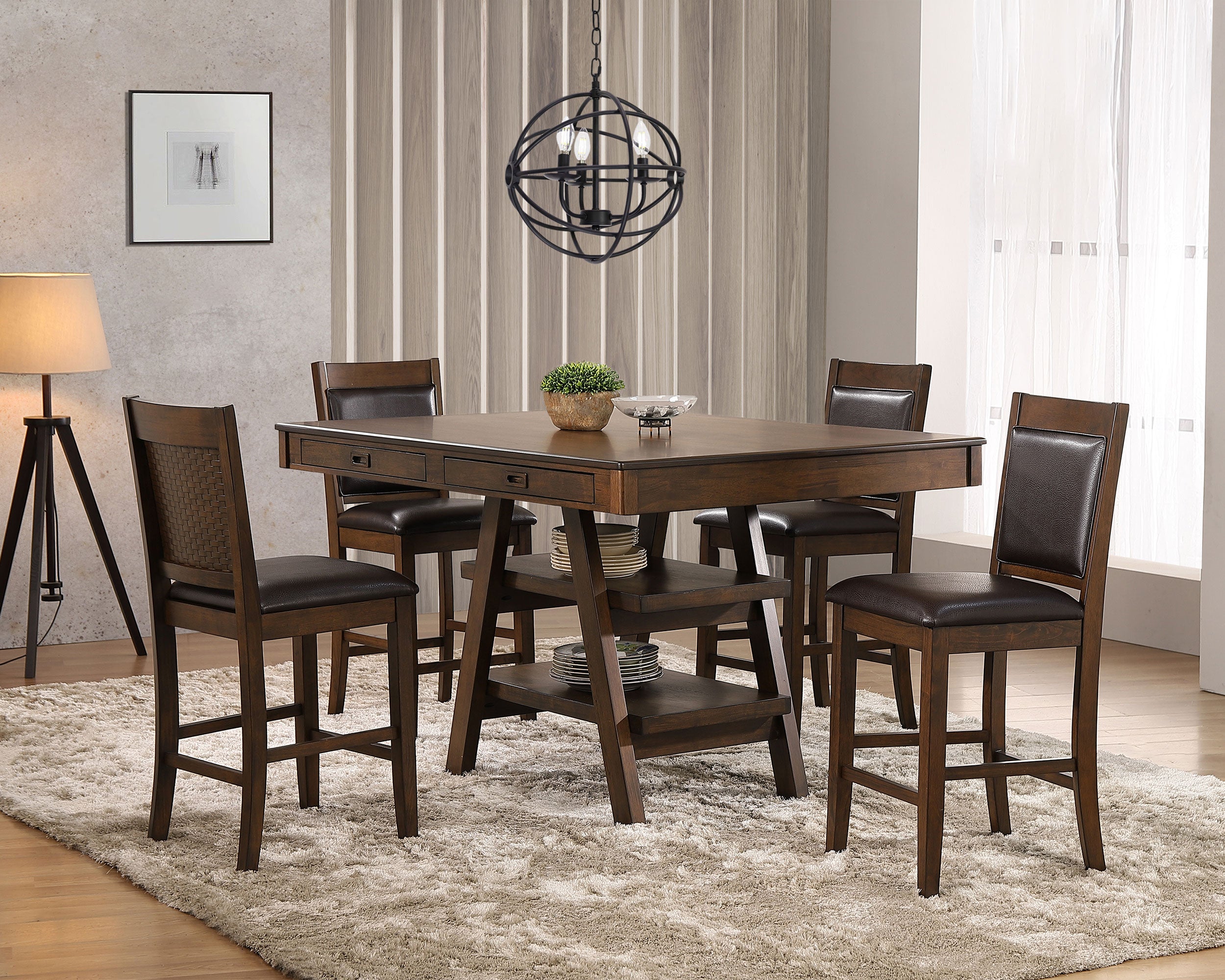 Juego de comedor Dewey de altura de mostrador