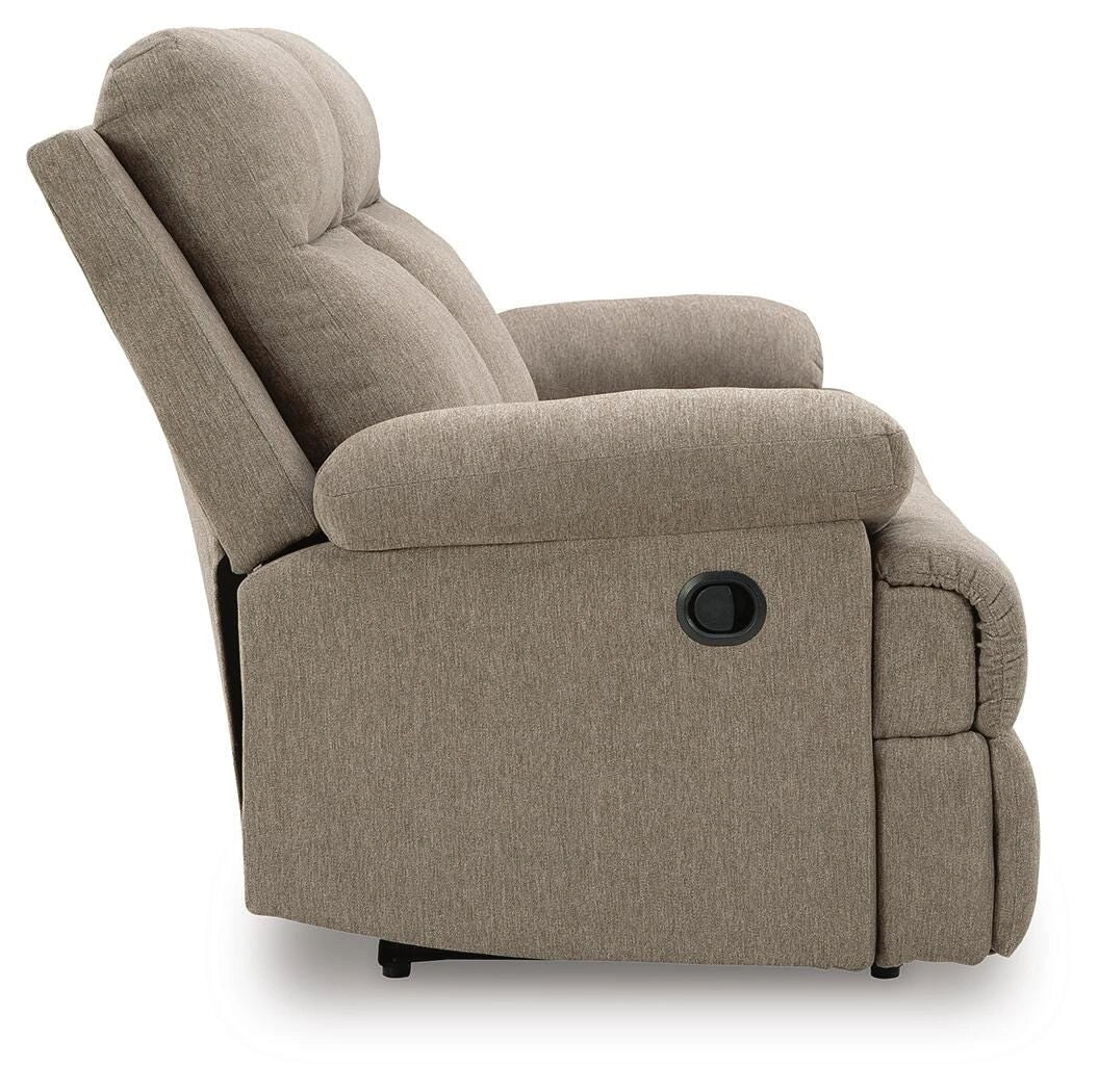 Sofá reclinable de desplazamiento lateral con mesa abatible