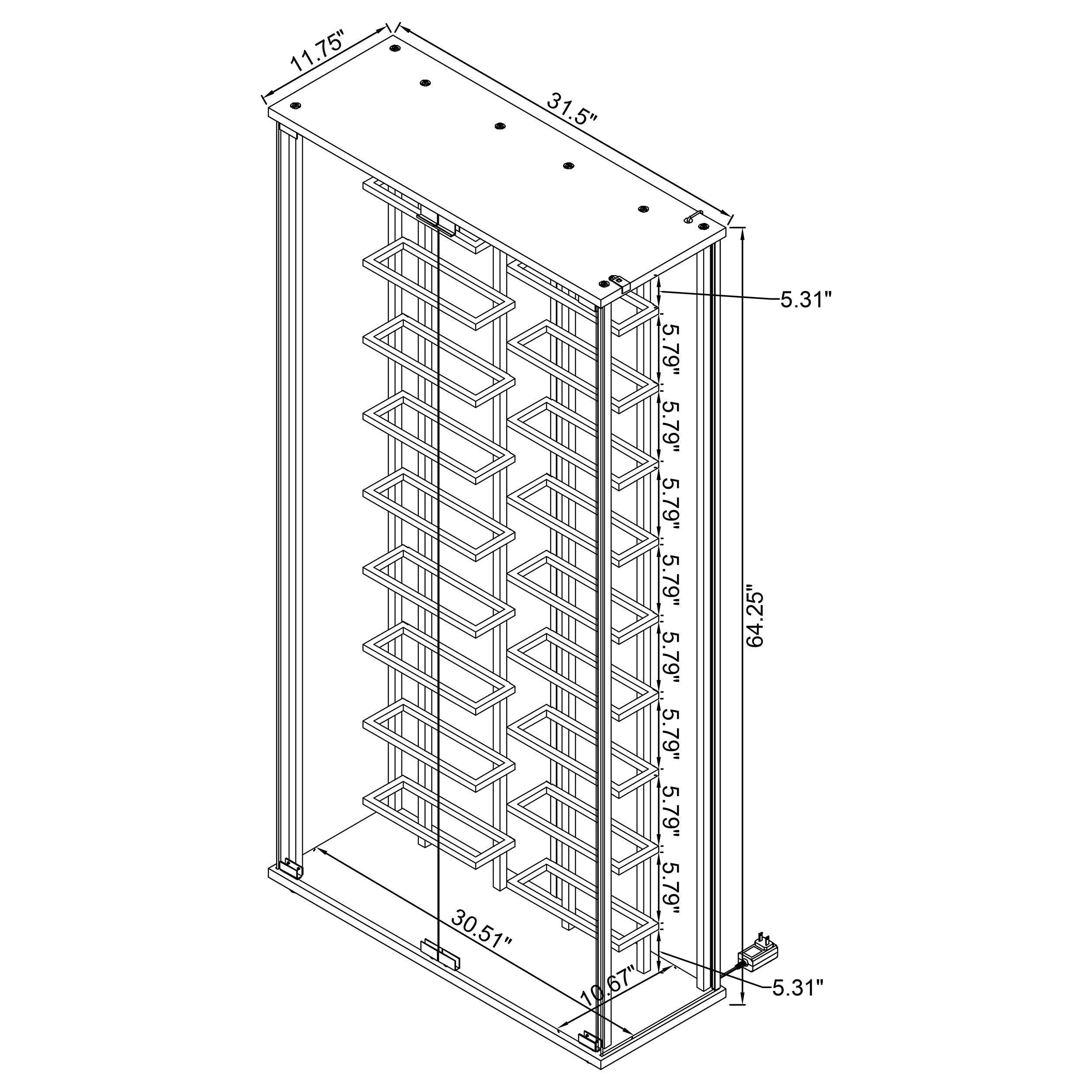 Montara Wine Cabinet with LED Lighting