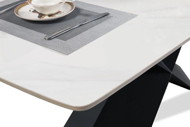 Juego de comedor Lenvik de 7 piezas blanco