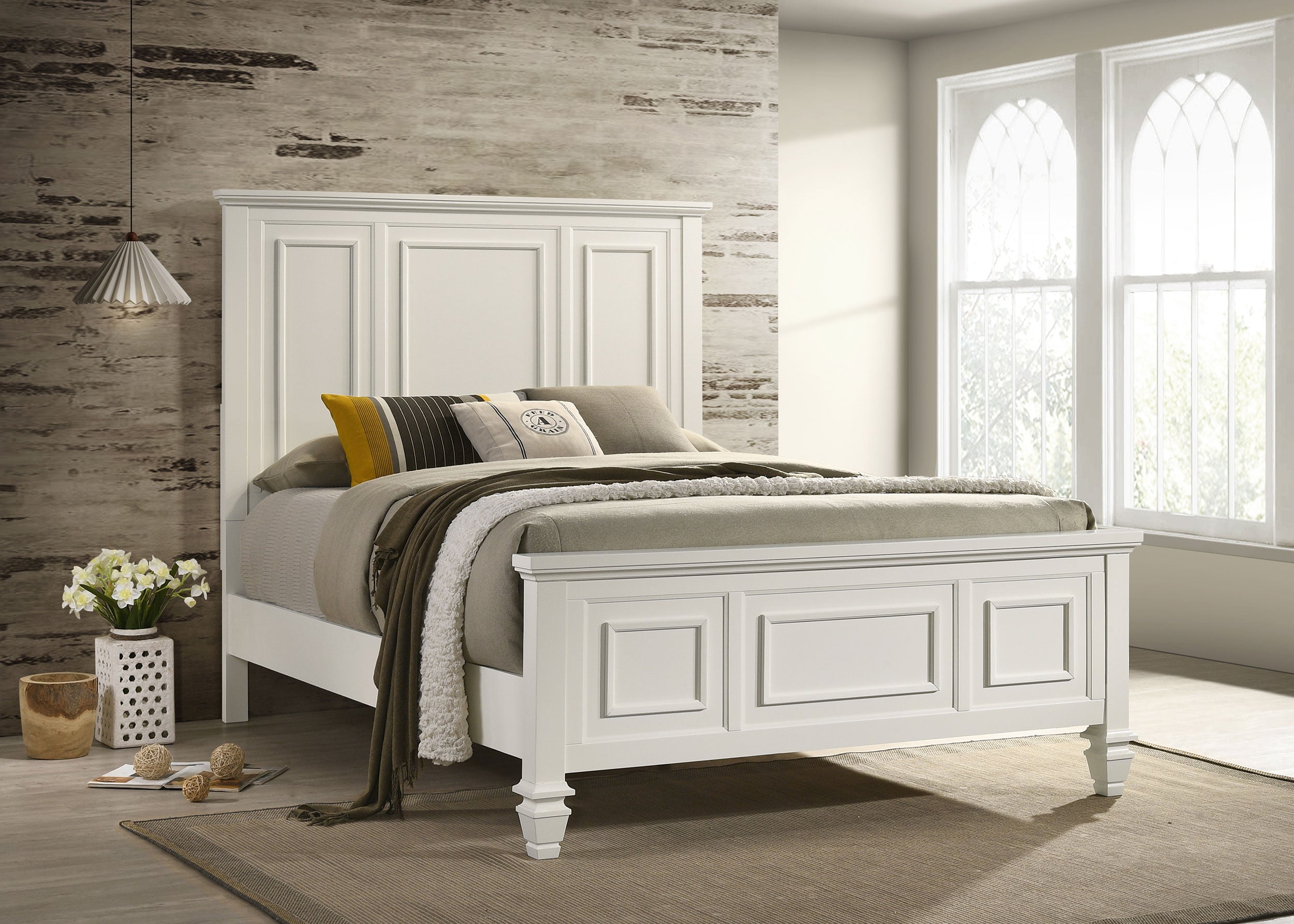 Cama con cabecero de panel Sandy Beach