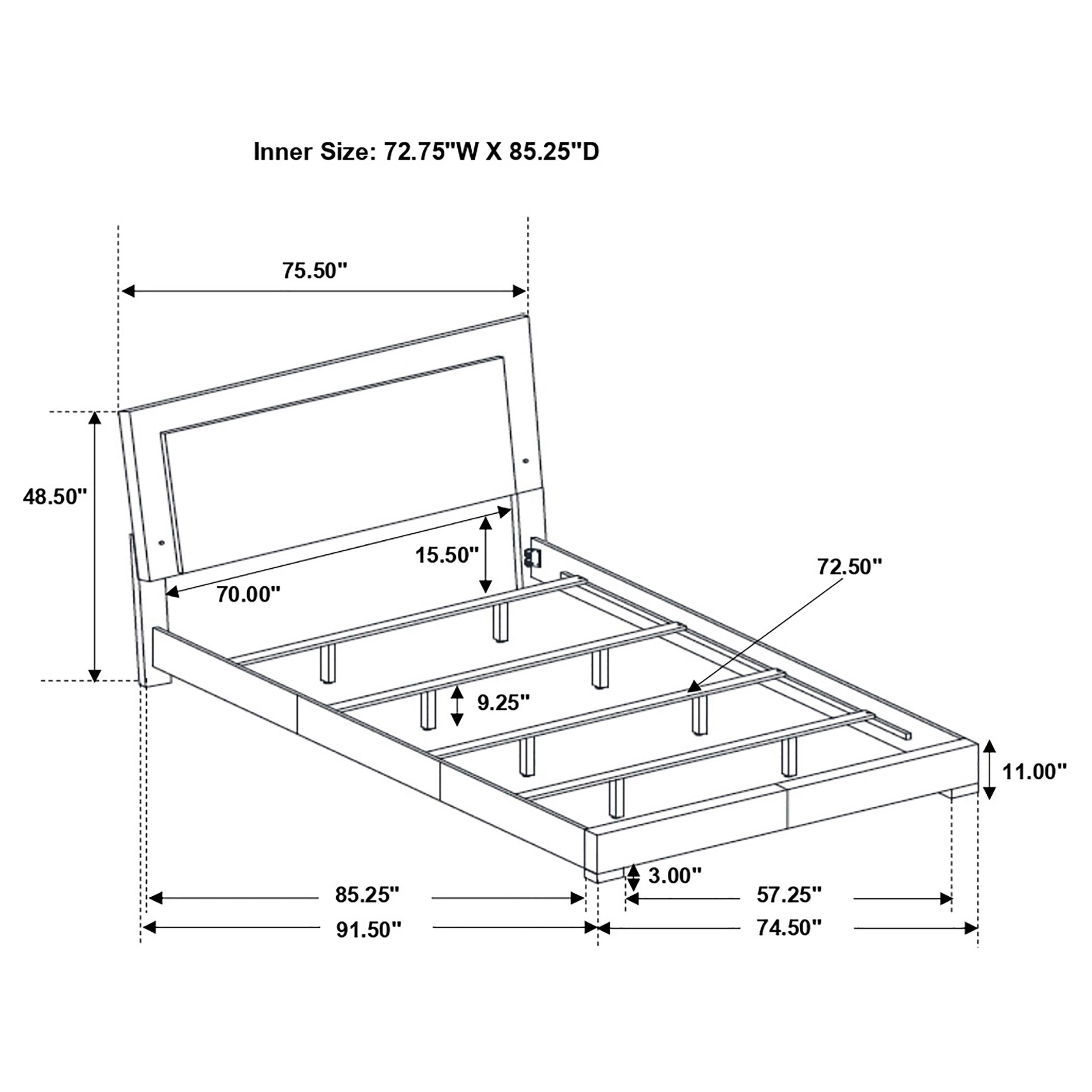 Felicity Panel Bed with LED Lighting