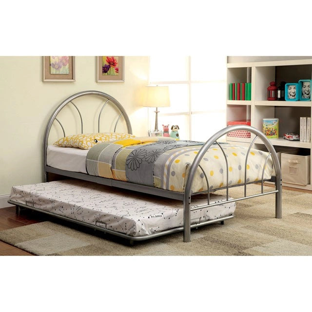 Cama matrimonial Rainbow Negra, Blanca, Plateada, Negra y Verde