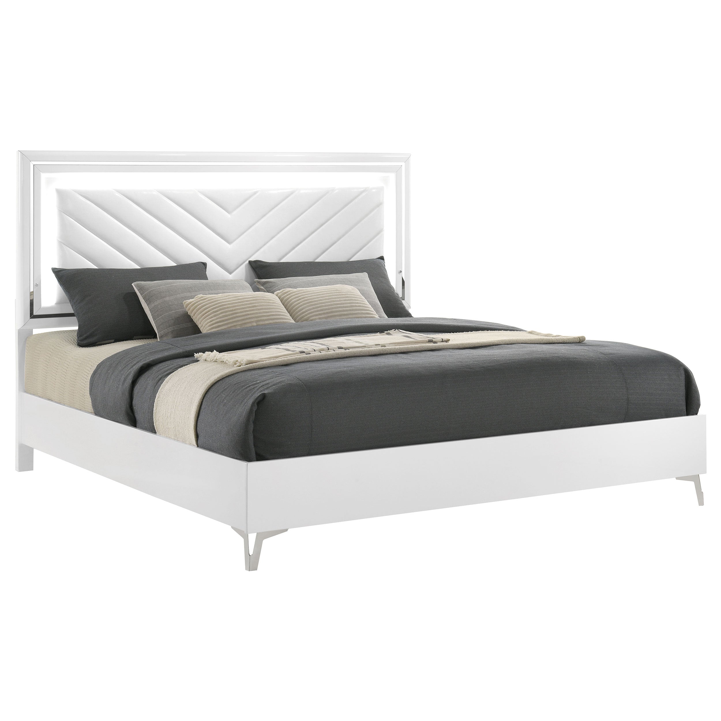 Cama con cabecero Cassia con iluminación LED