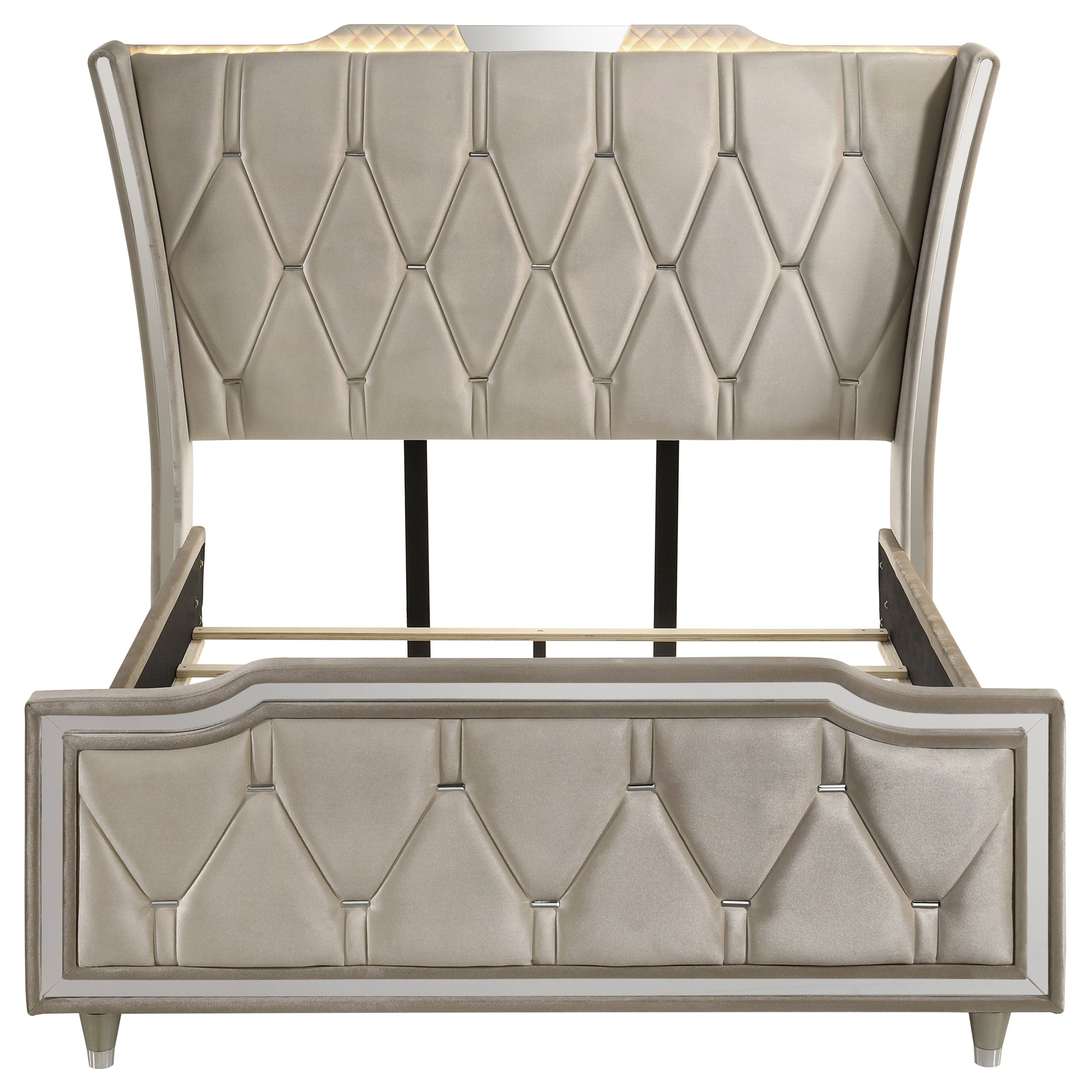 Lorient Wingback Bed with LED Lighting