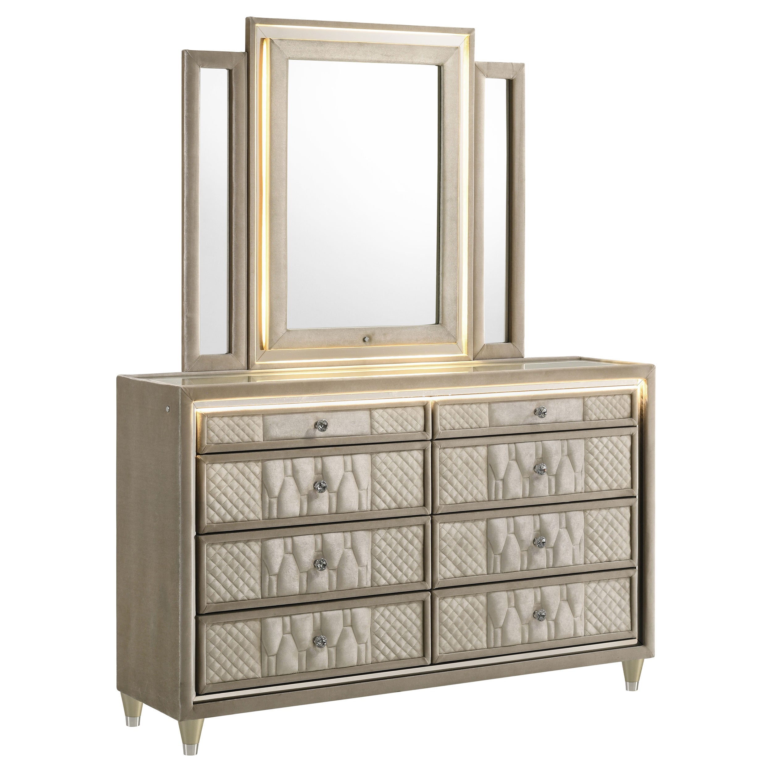 Lorient LED Dresser with LED Mirror