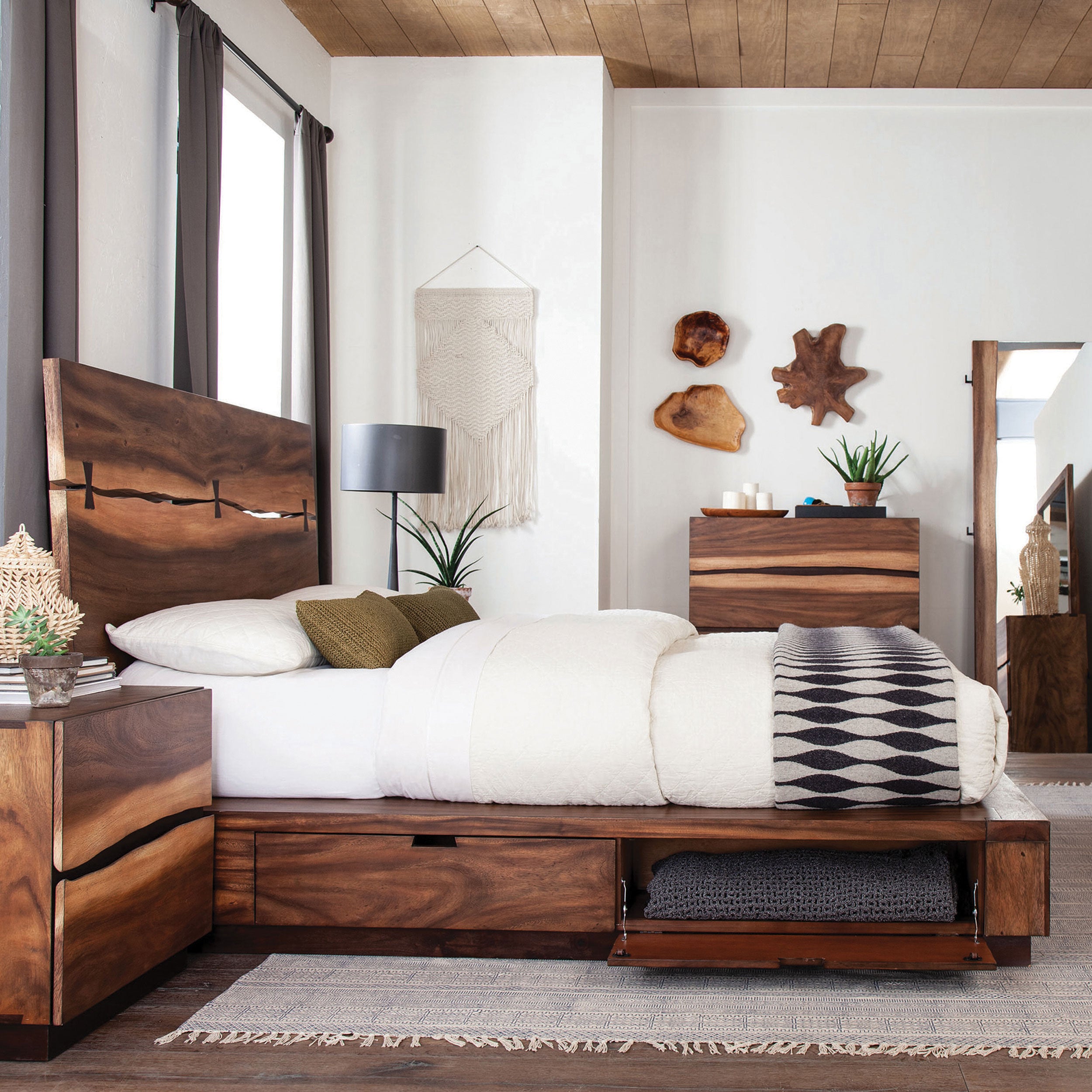 Cama de almacenamiento de plataforma con paneles Winslow