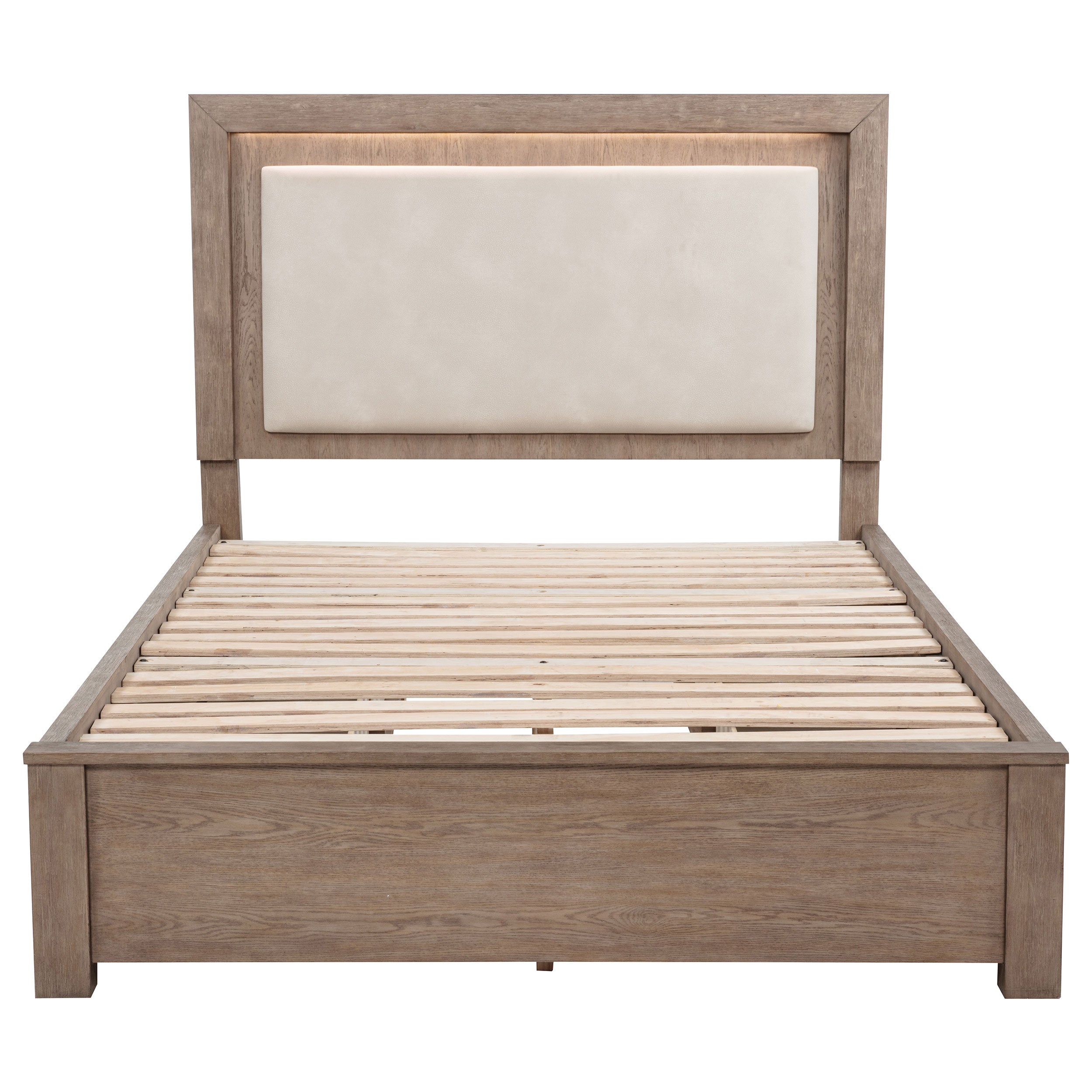 Kenora Panel Platform Storage Bed with LED Lighting