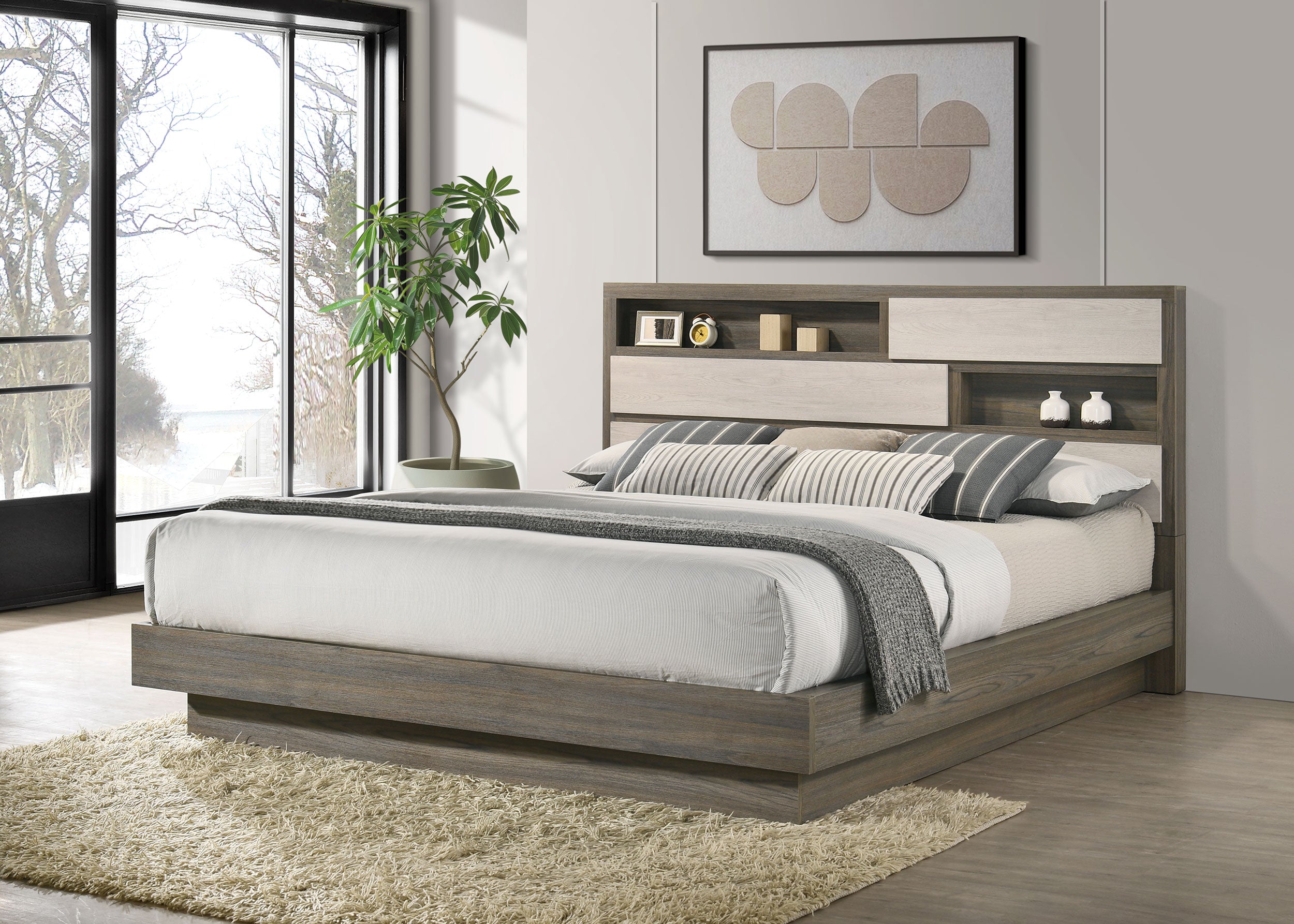 Fenwick Bookcase Platform Bed