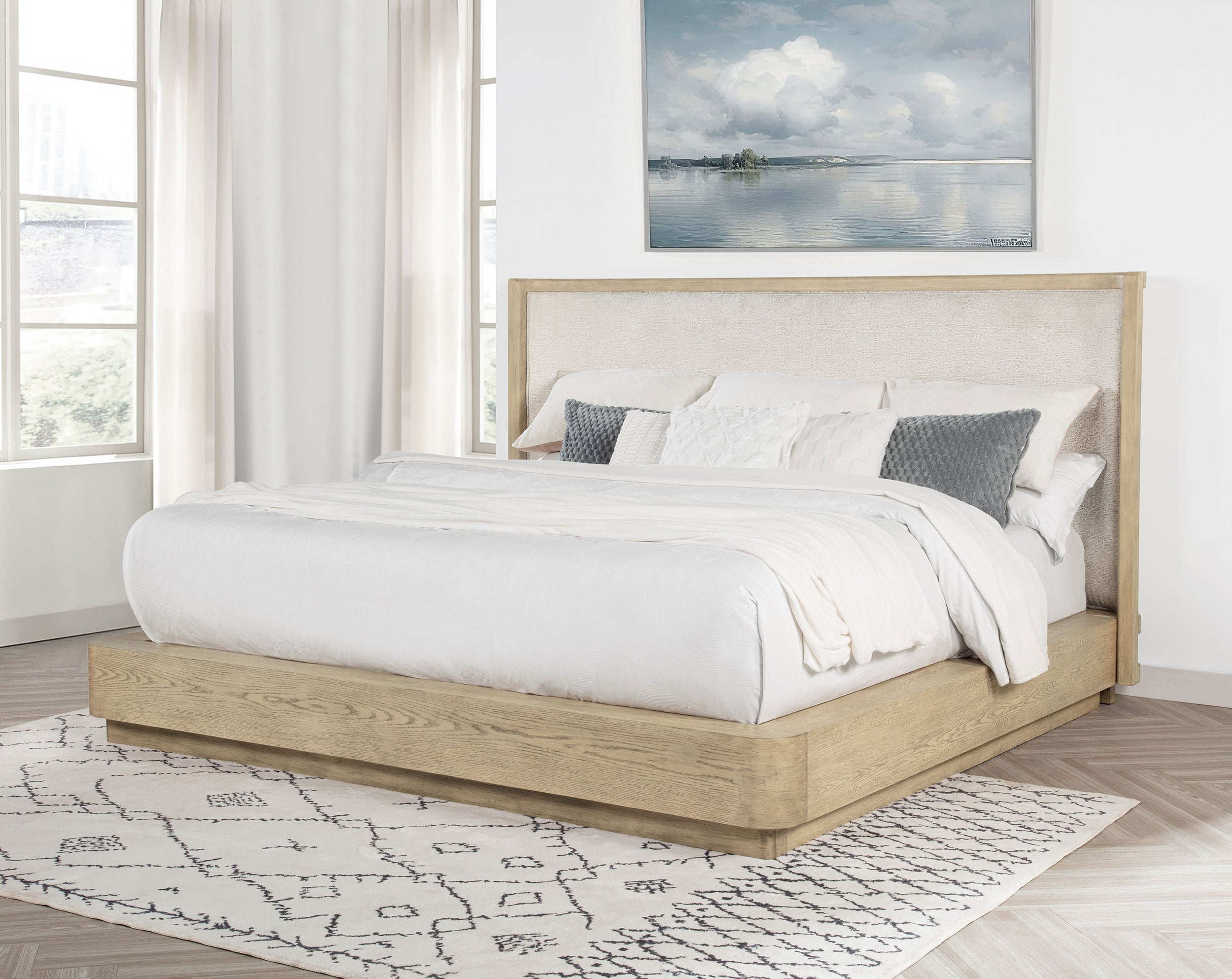Cama de plataforma con alas Kailani