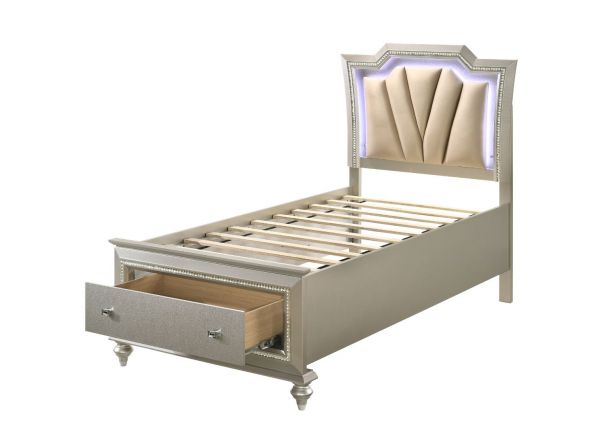 Kaitlyn Twin Bed Champagne