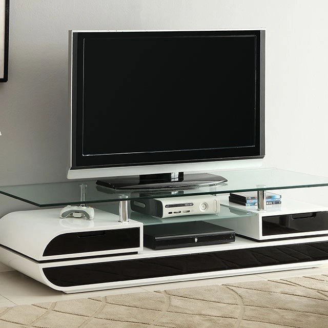 Mueble de TV Evos Blanco/Negro 63"