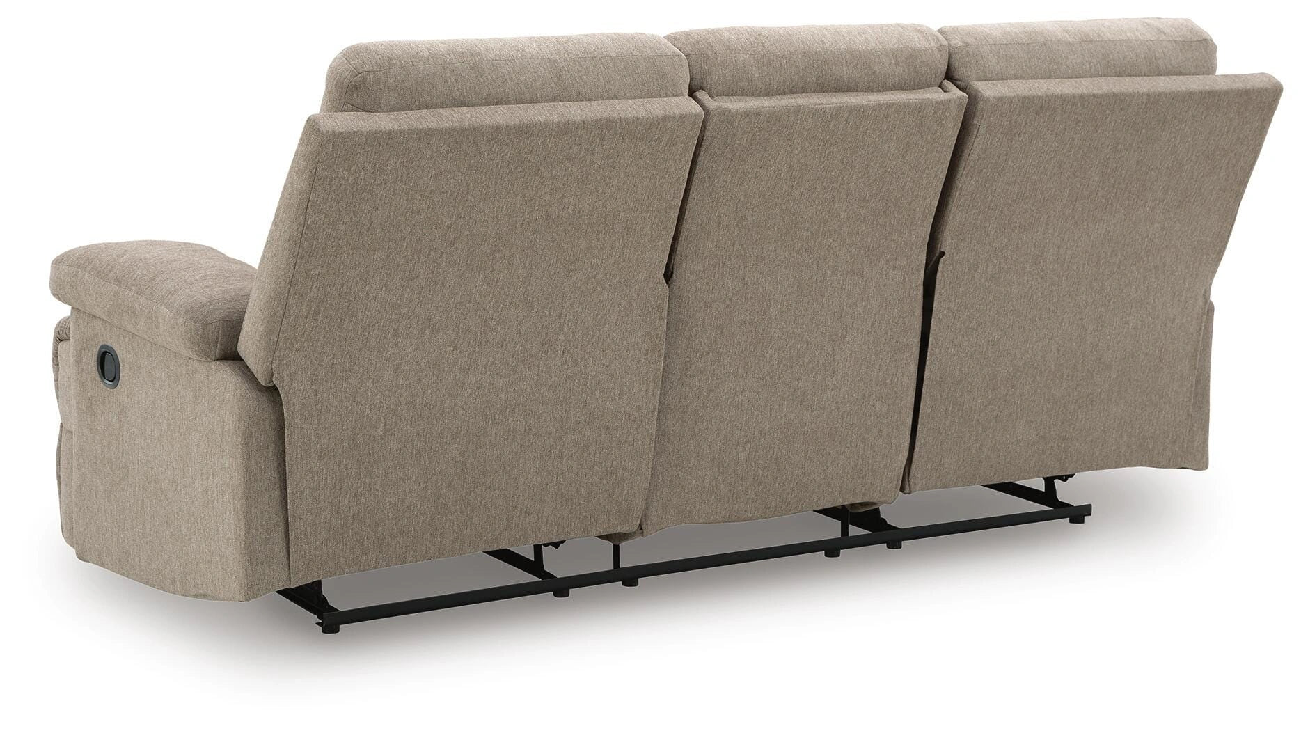 Sofá reclinable de desplazamiento lateral con mesa abatible