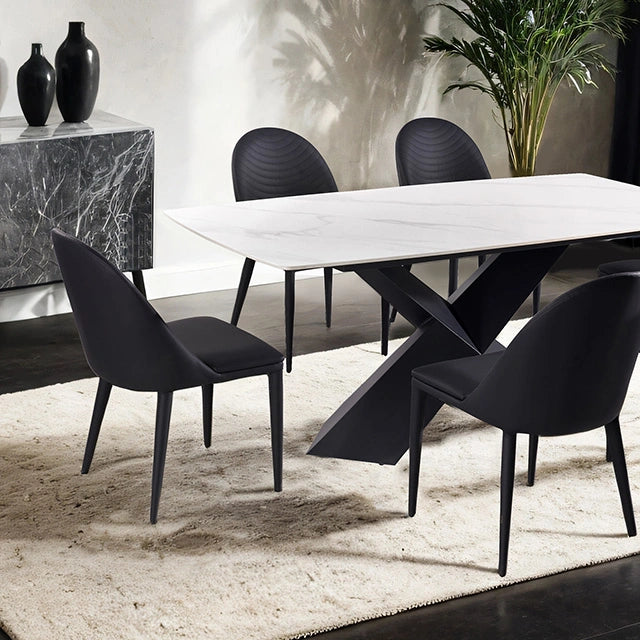 Juego de comedor Lenvik de 7 piezas blanco