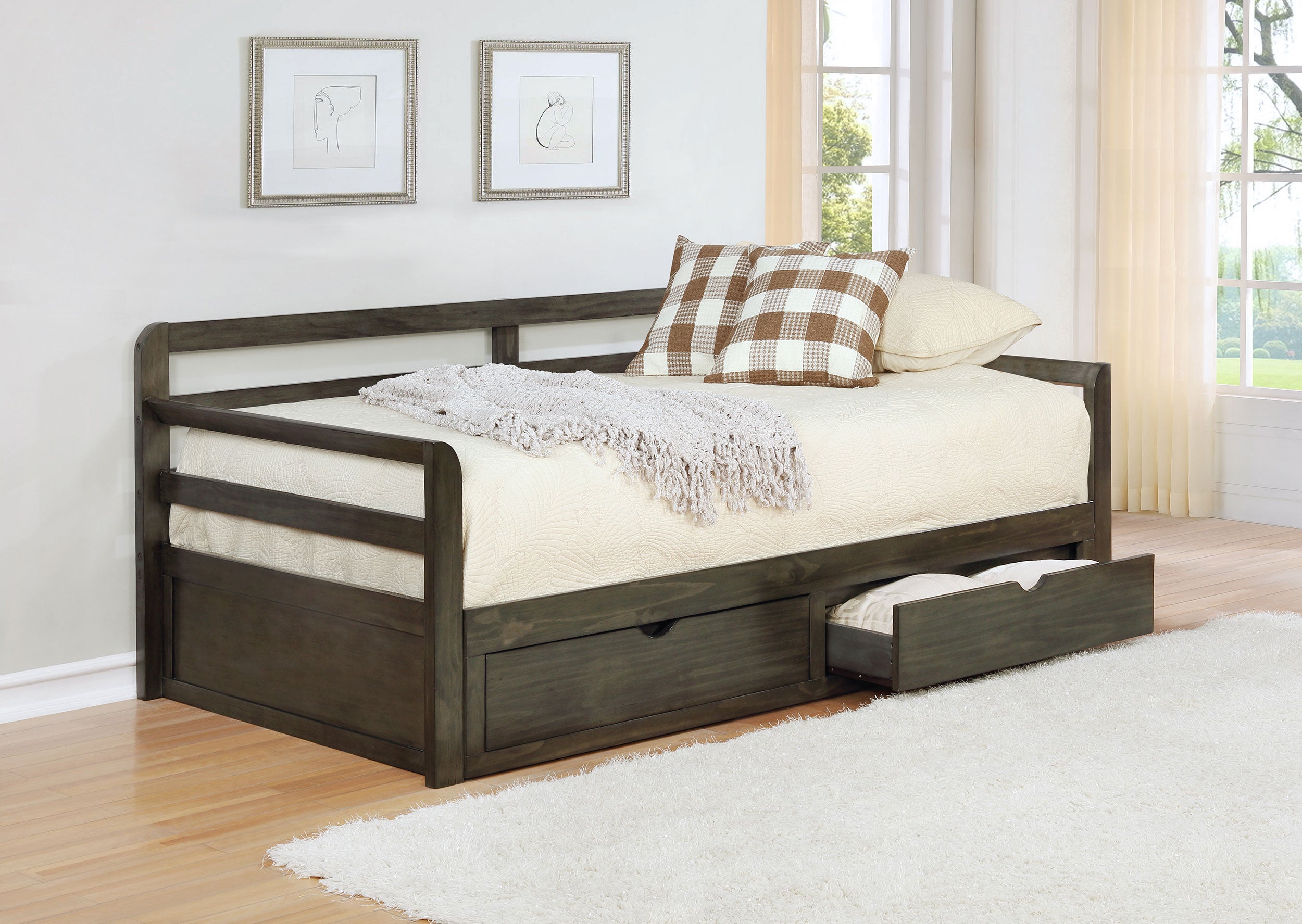 Sofá cama extensible Sorrento con cajones