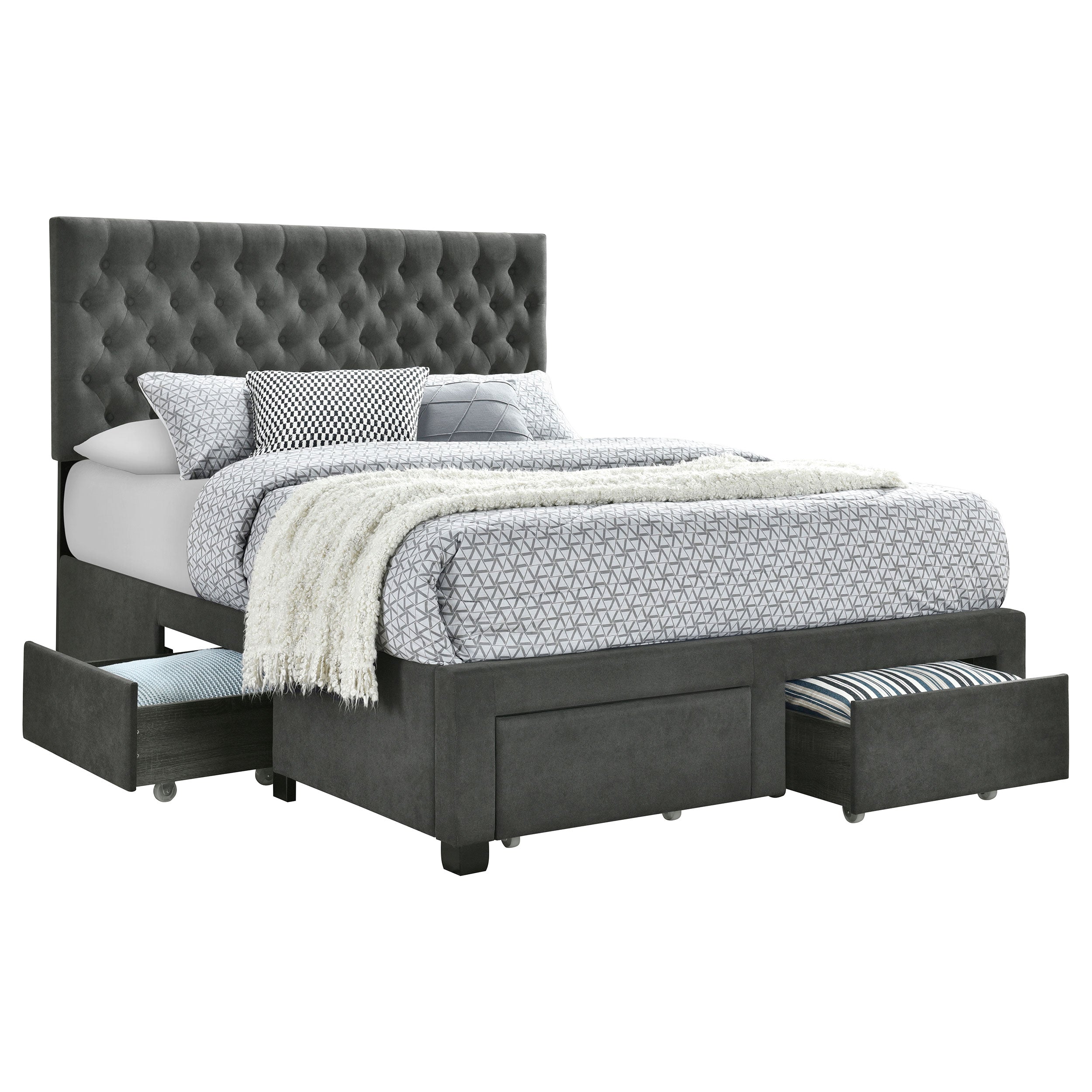 Base de cama con plataforma y almacenaje Soledad