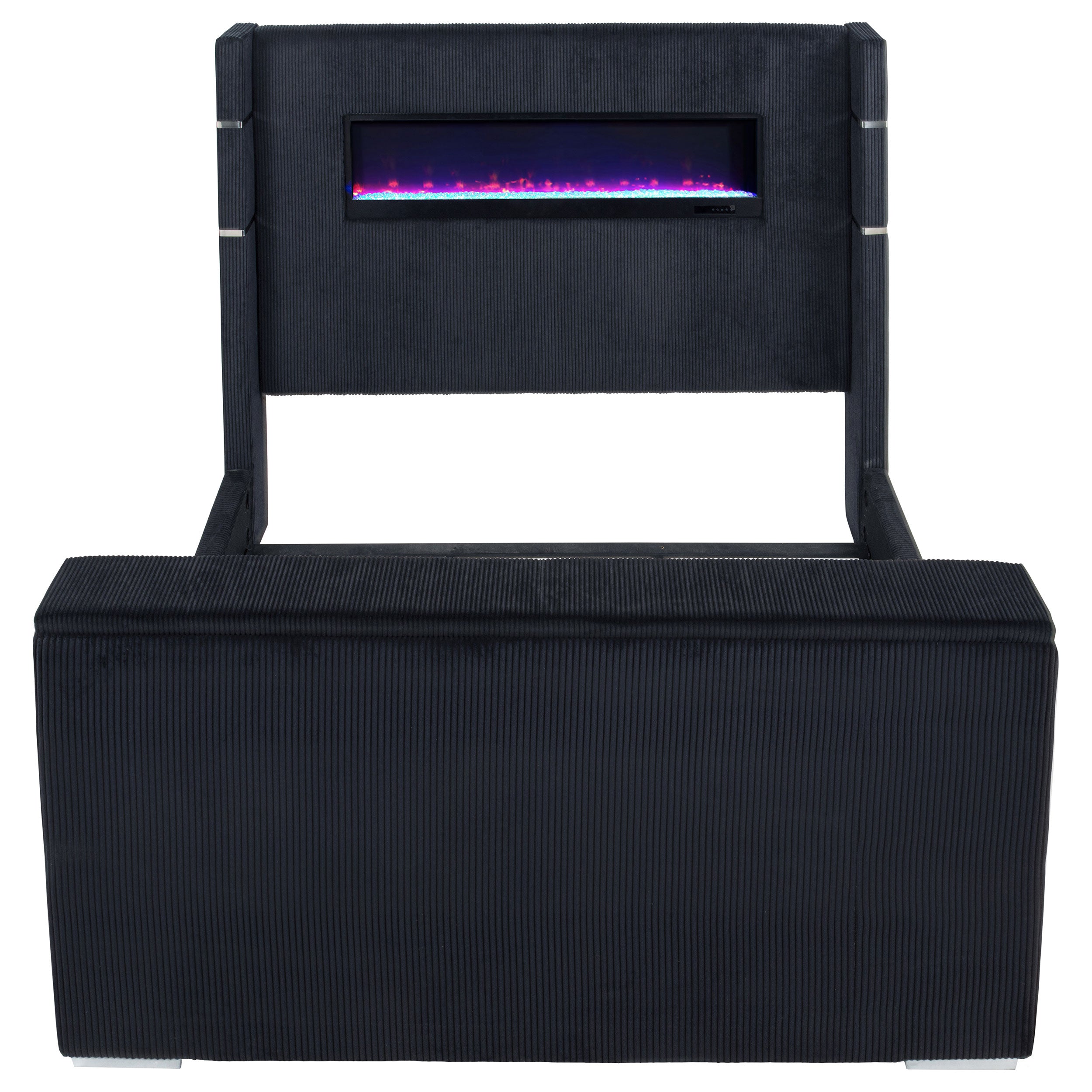 Tisdall Wingback TV Bed with Flame Visualizer