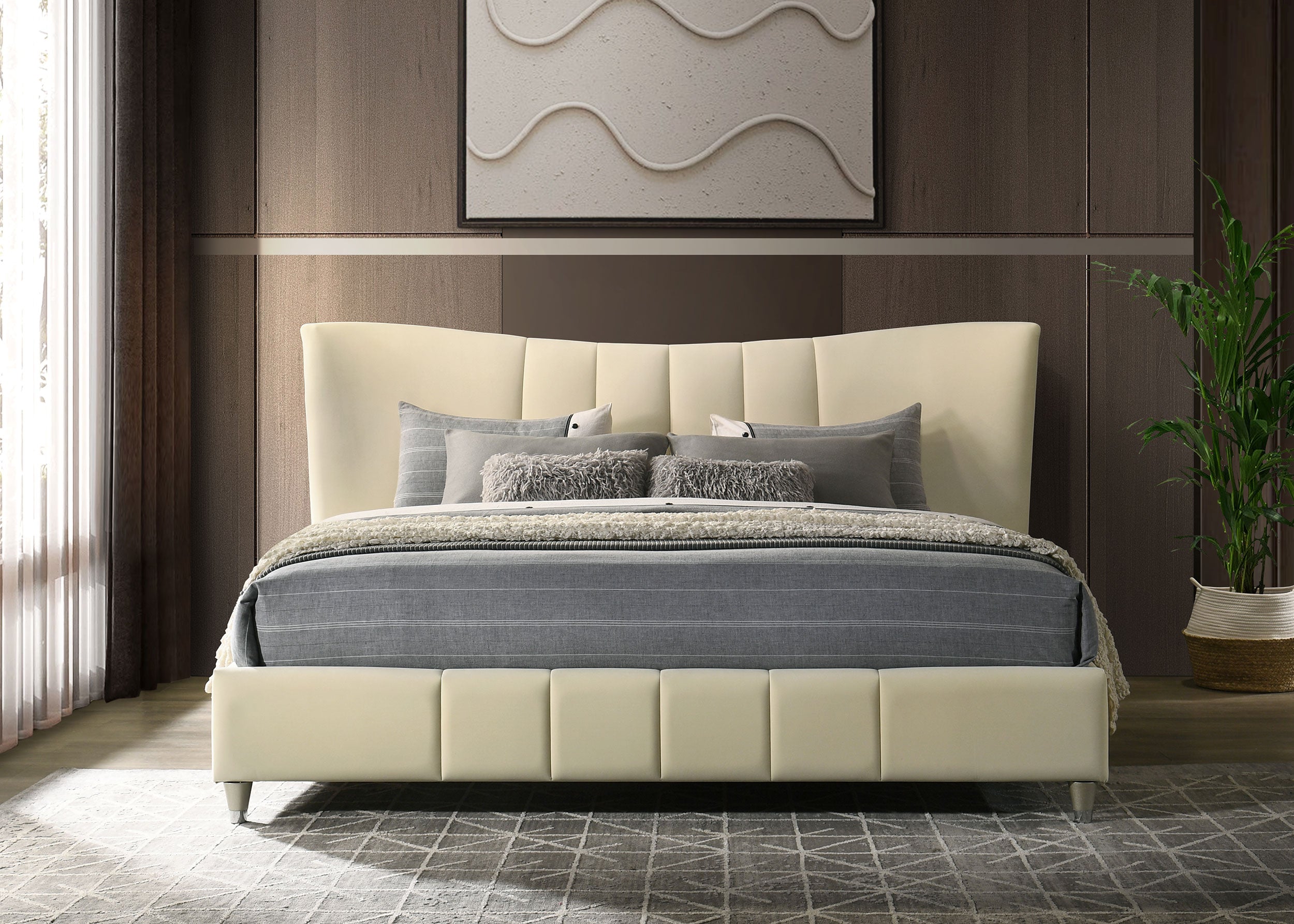 Cama de plataforma Evelyn Panel