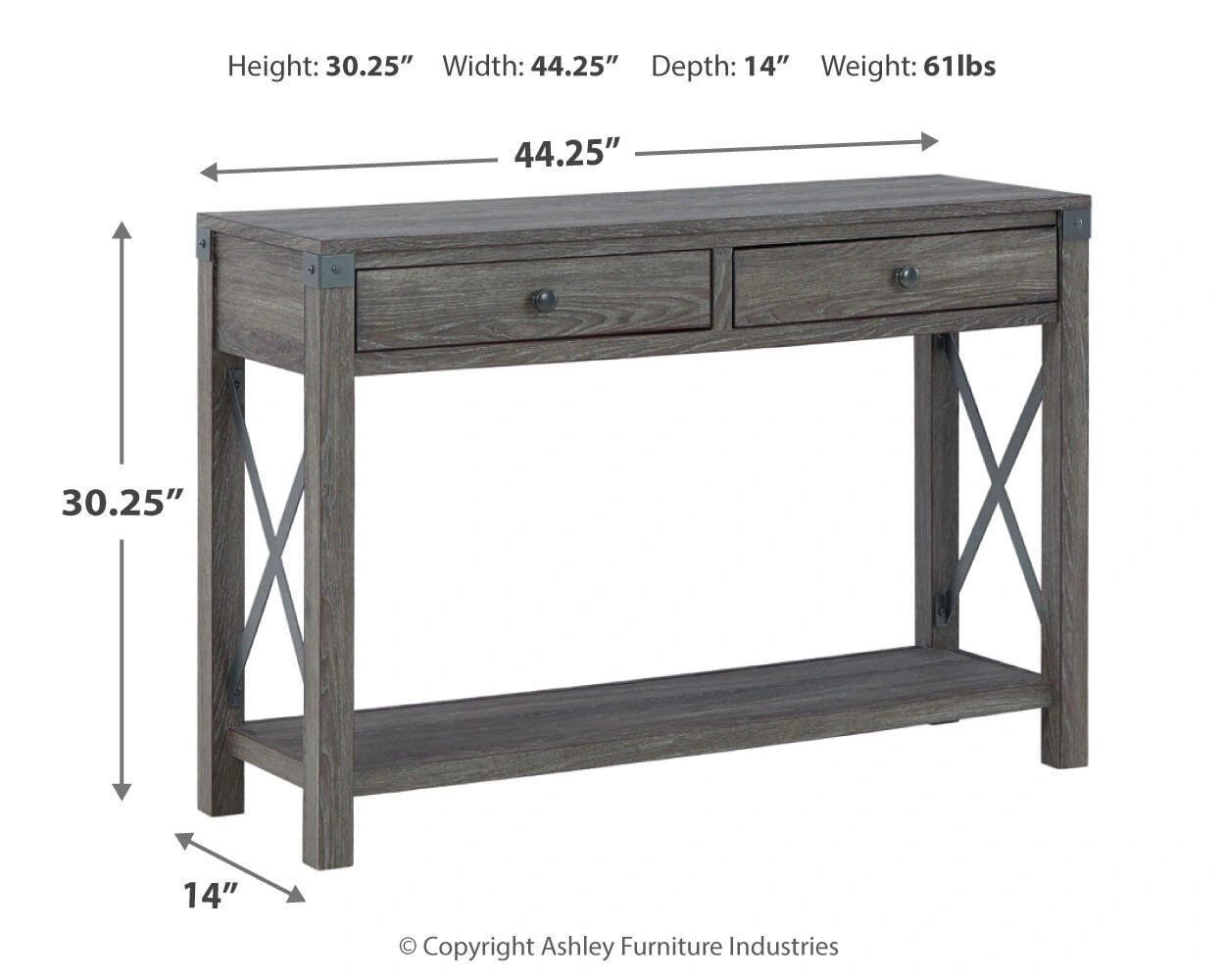 Mesa de sofá/consola Freedan