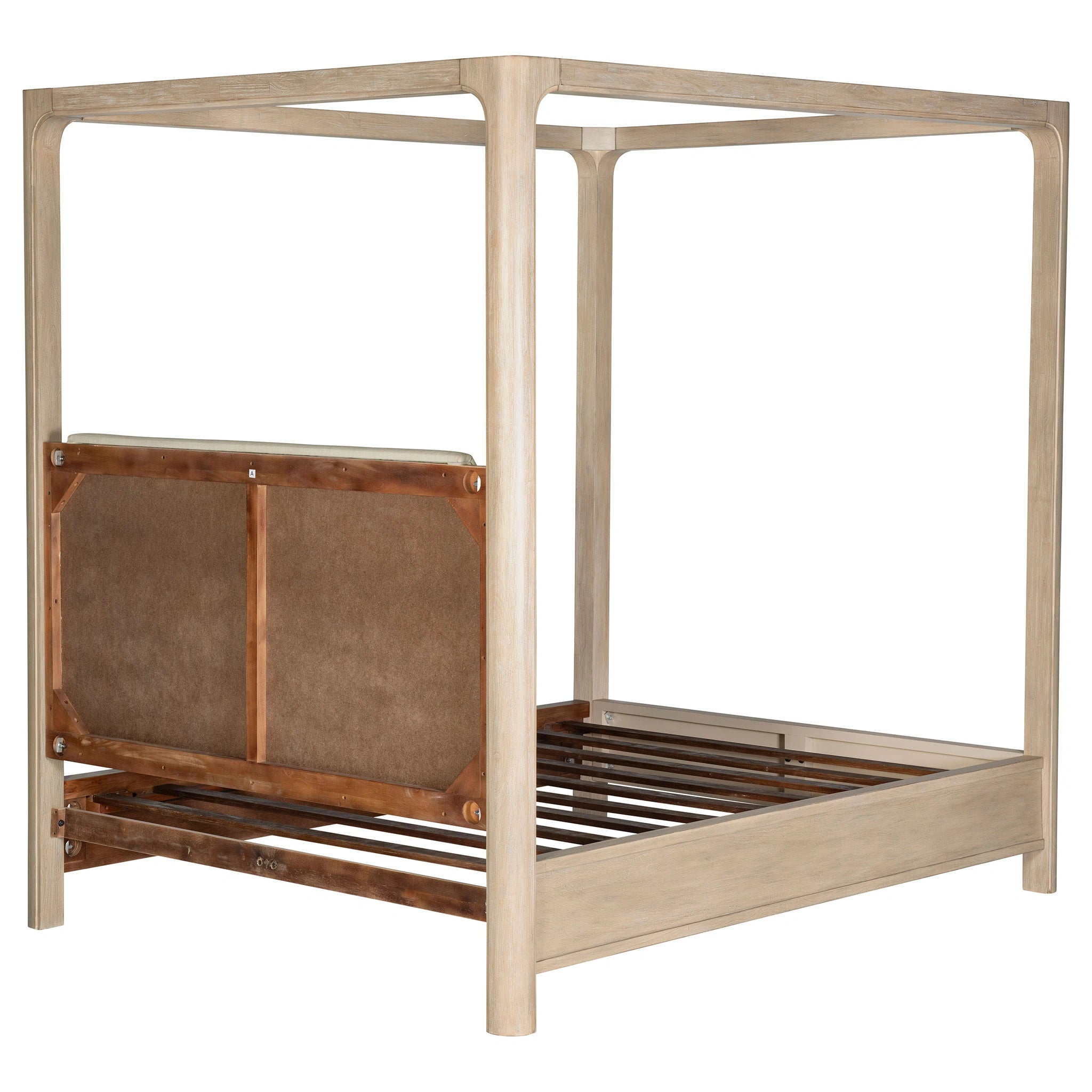 Base de cama con plataforma y dosel Solano