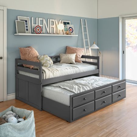 Darcie Captain Daybed Gray
