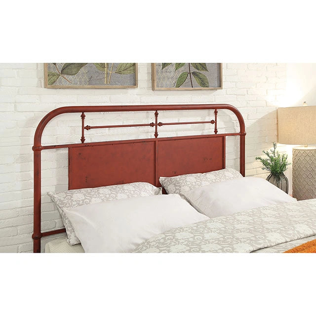 Haldus Cal.King, E.King, & Twin Bed Blanco, Marfil y Rojo