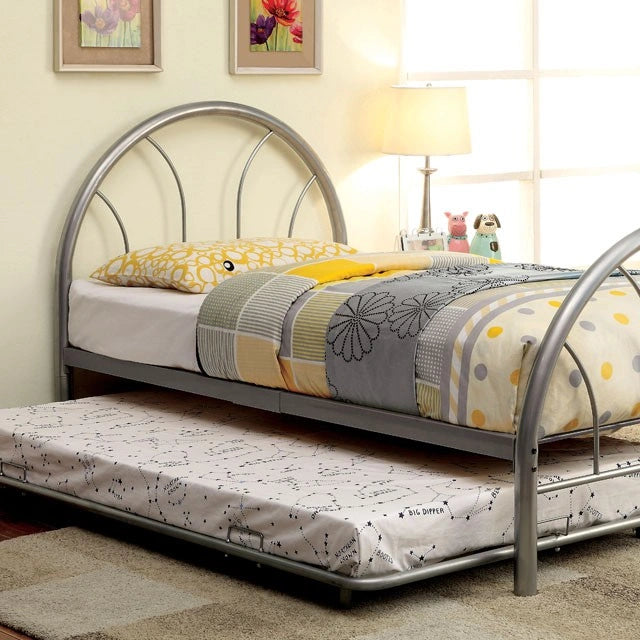 Cama matrimonial Rainbow Negra, Blanca, Plateada, Negra y Verde