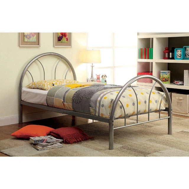 Cama matrimonial Rainbow Negra, Blanca, Plateada, Negra y Verde