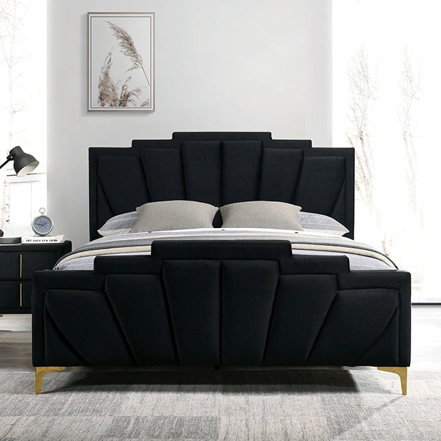 FLORIZEL Cal.King, King y Queen Bed, Negro y Rojo