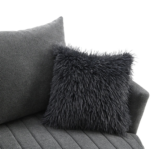 Sillón giratorio Hoople con canal tapizado en capitoné