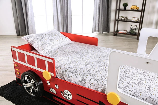 Cama individual FIERSTALL, roja