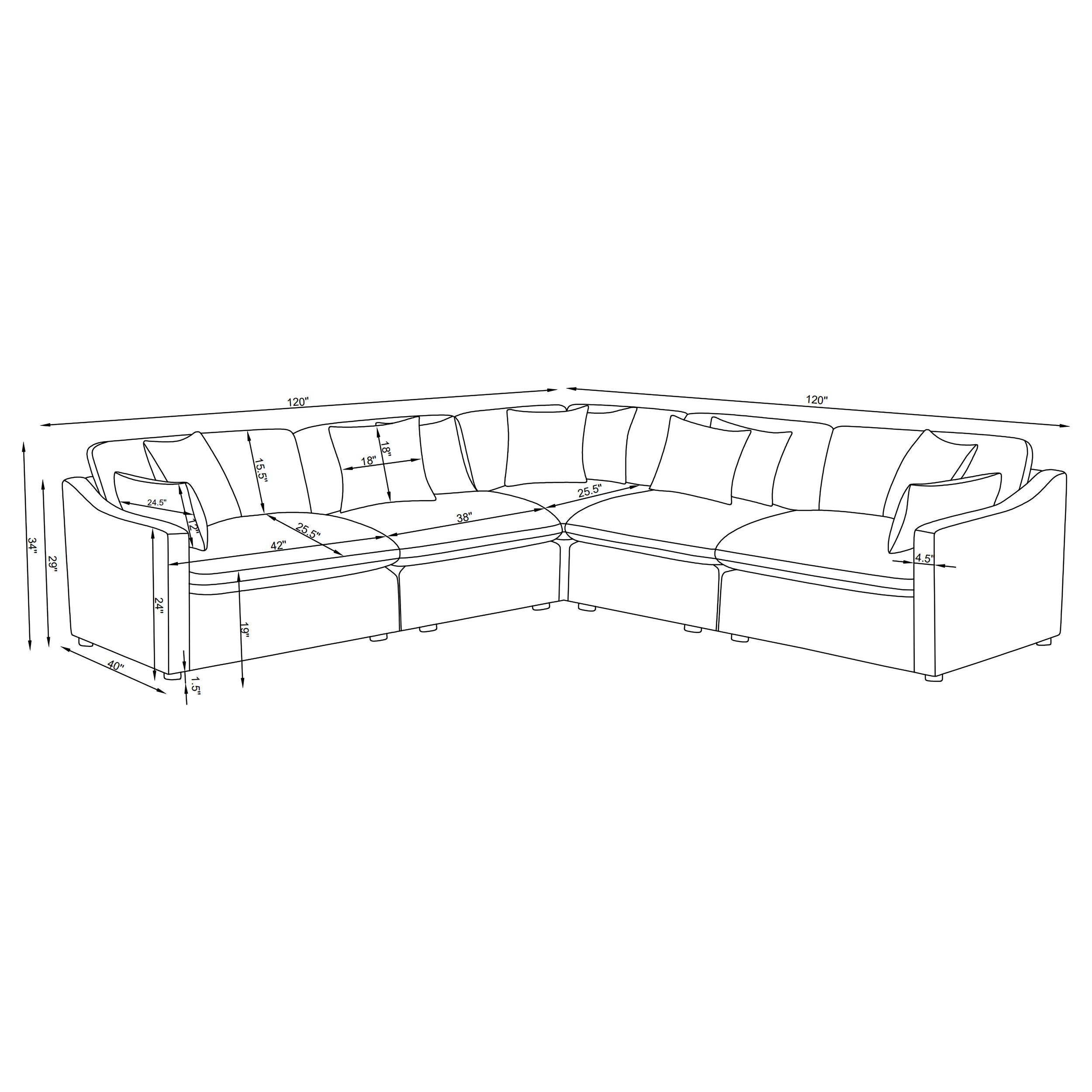 Sofá Seccional Modular Hobson