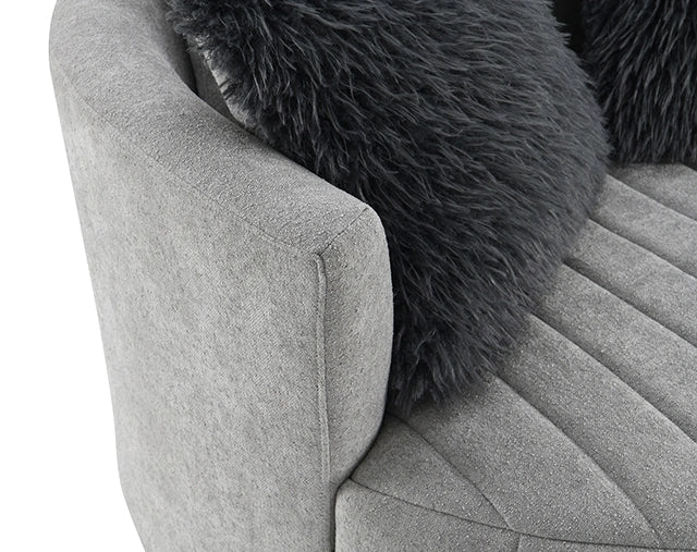 Sillón giratorio con mechones Hoople Channel
