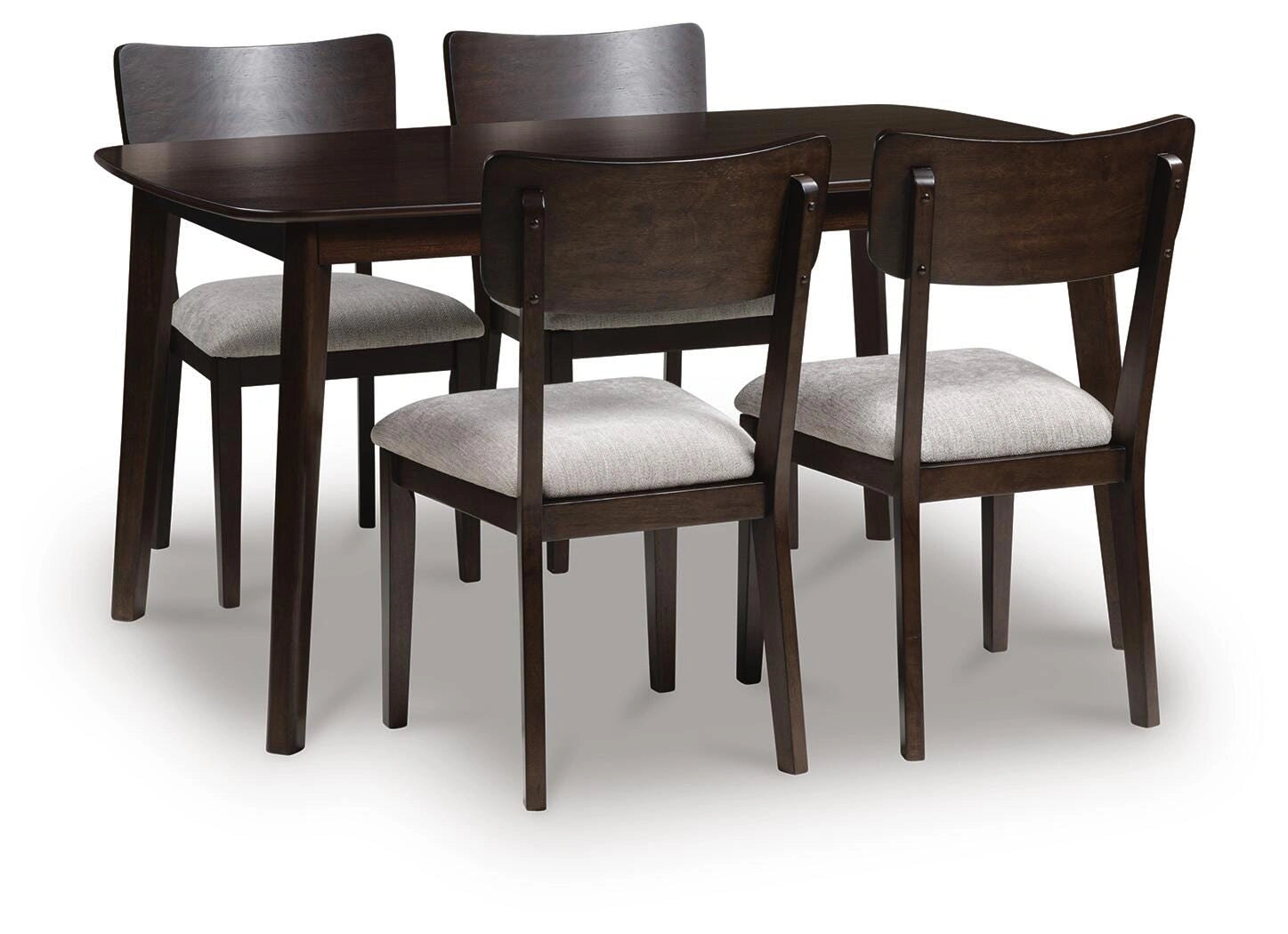Mesa de comedor Mallenette y 4 sillas (Juego de 5)