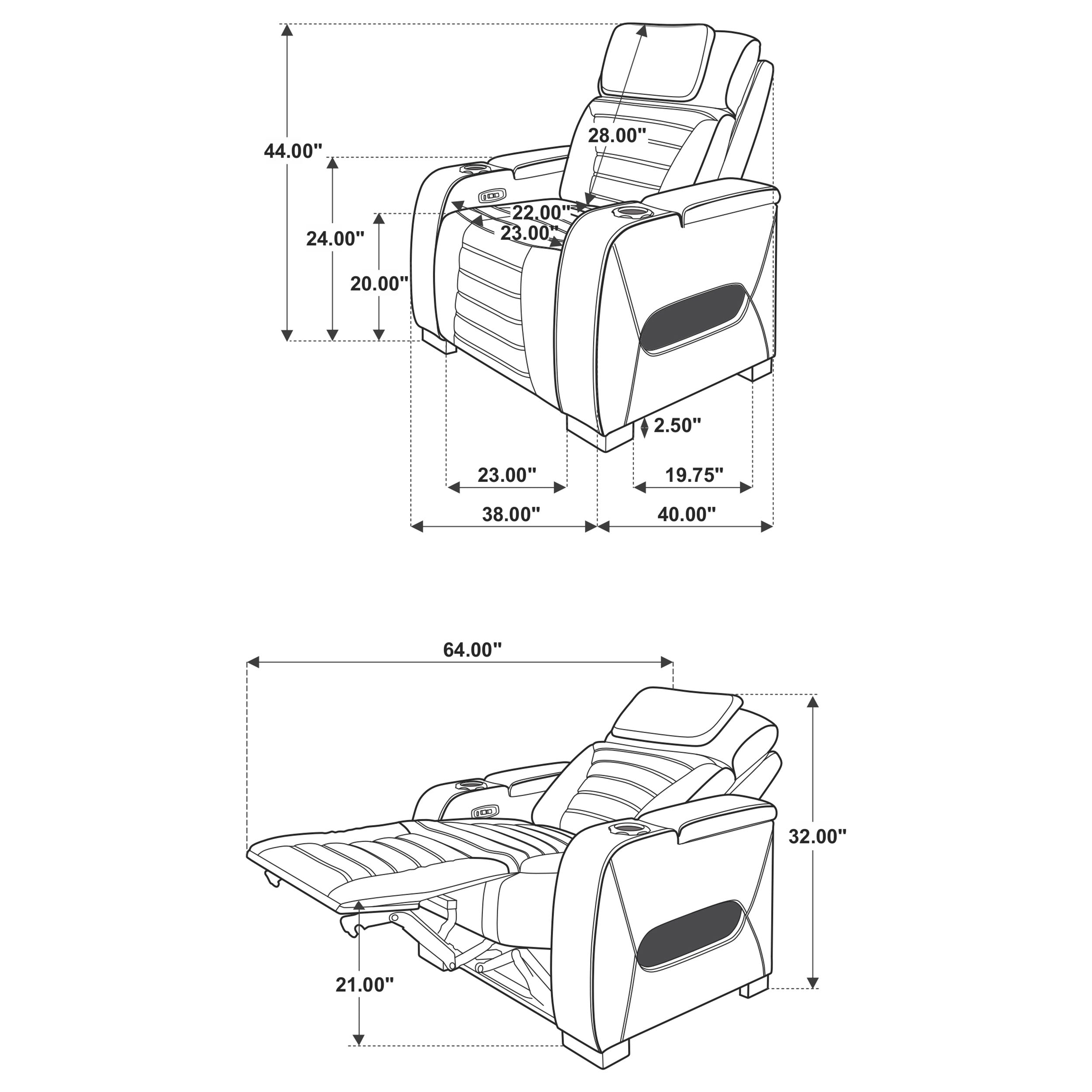 Zuma Reclinable de doble potencia