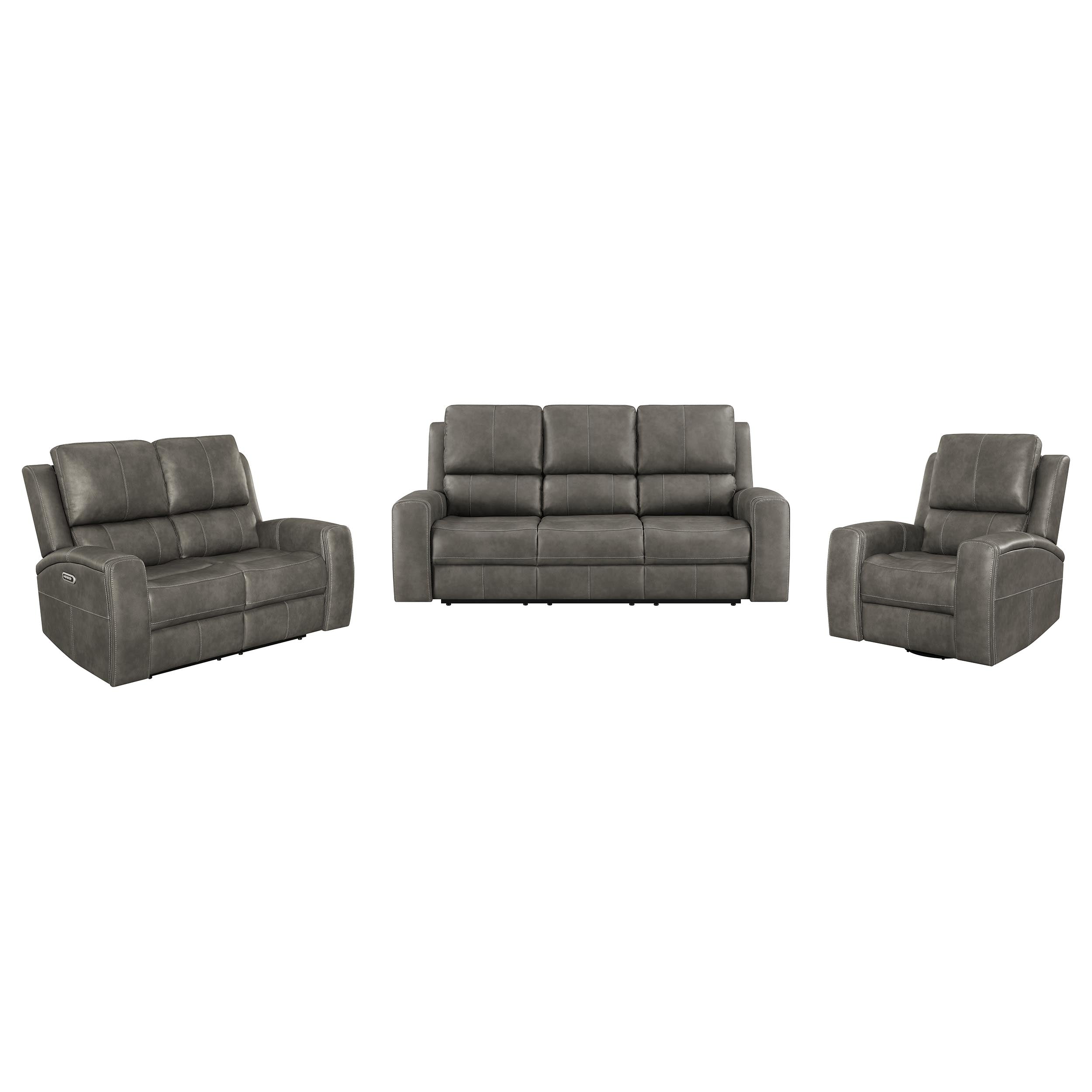 Juego de sofá reclinable de tres plazas Brickston