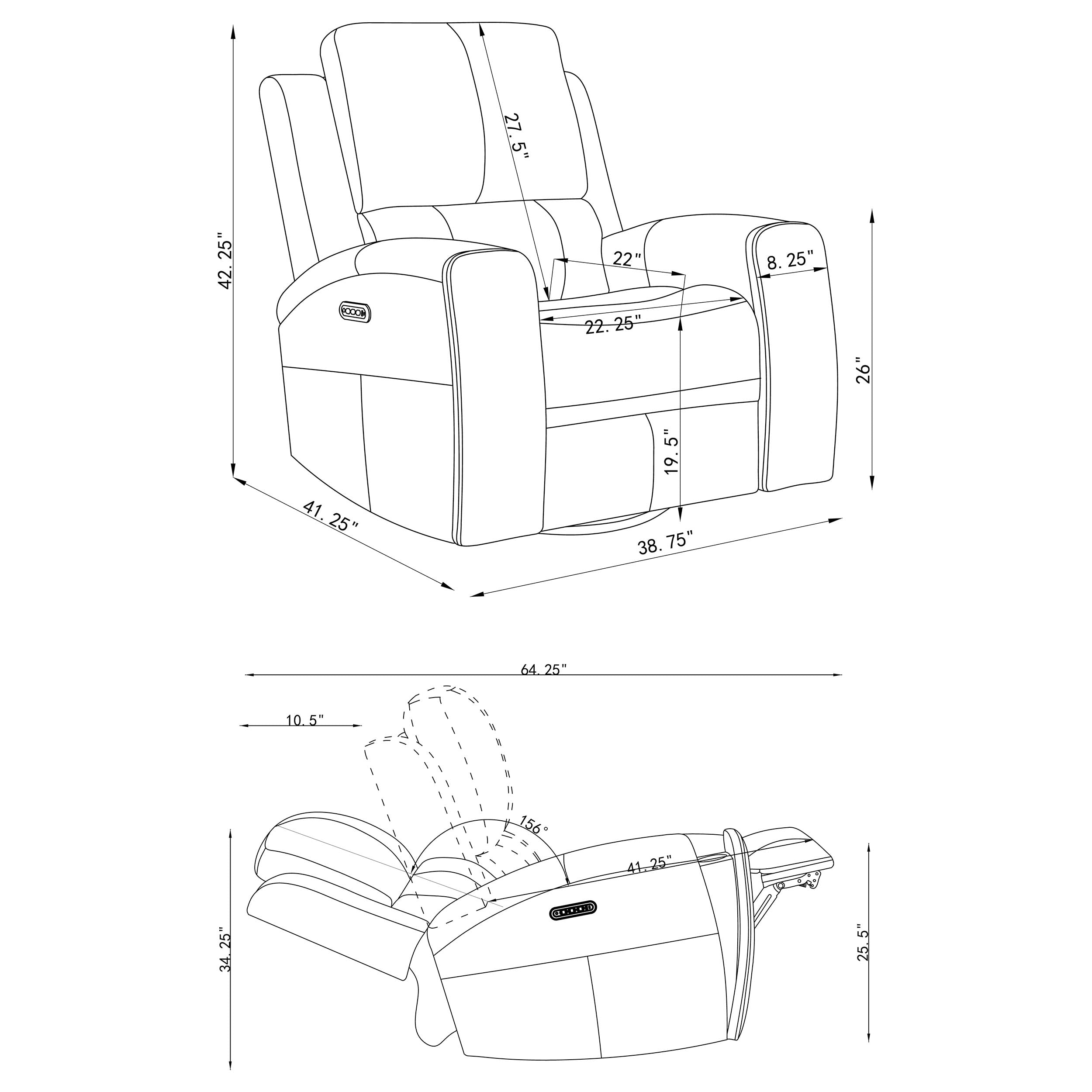 Juego de sofá reclinable de tres plazas Brickston