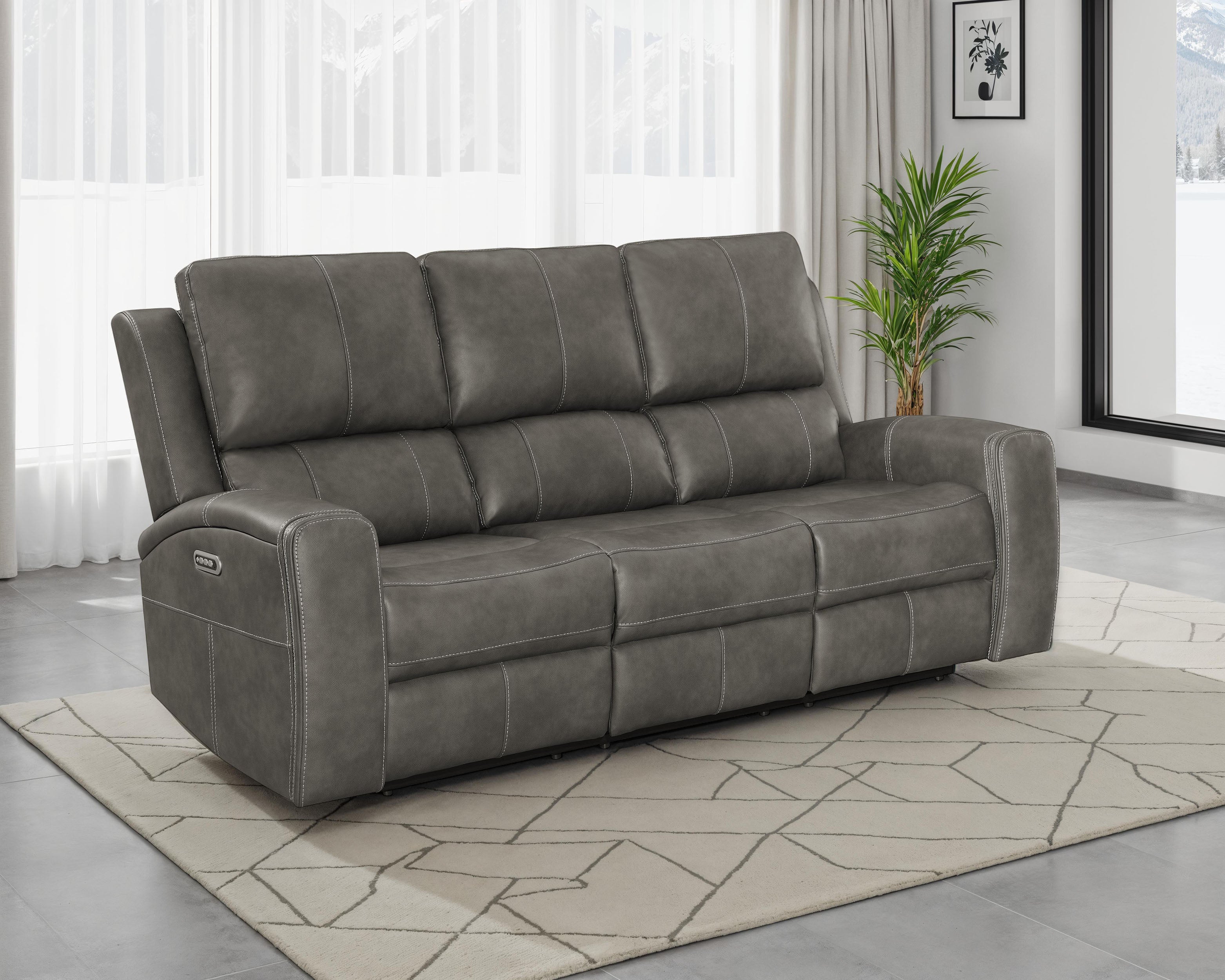 Sofá reclinable triple Brickston Power