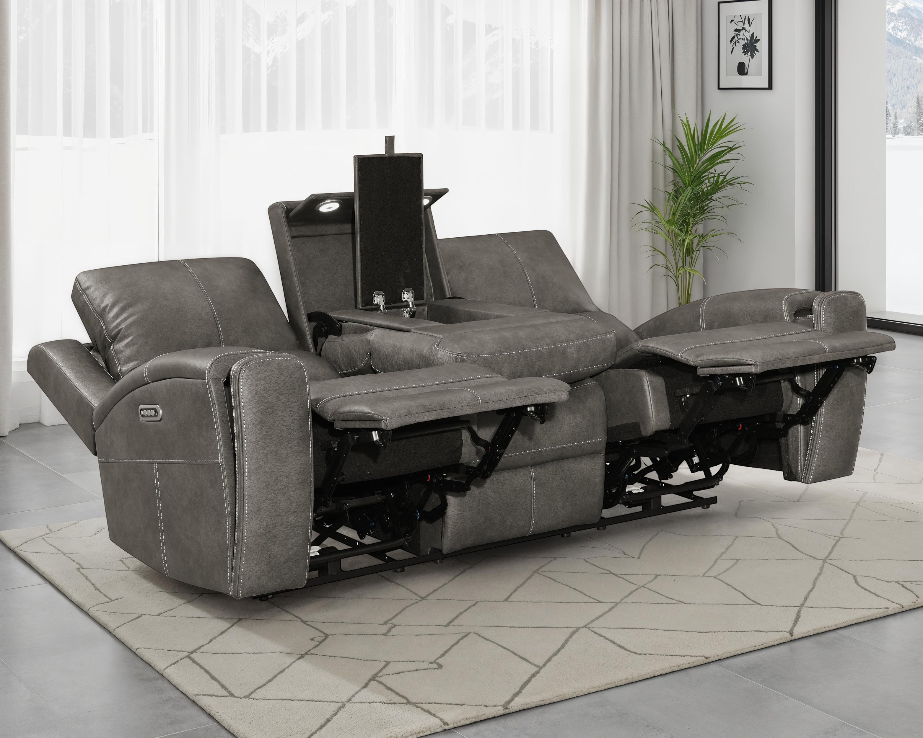 Sofá reclinable triple Brickston Power