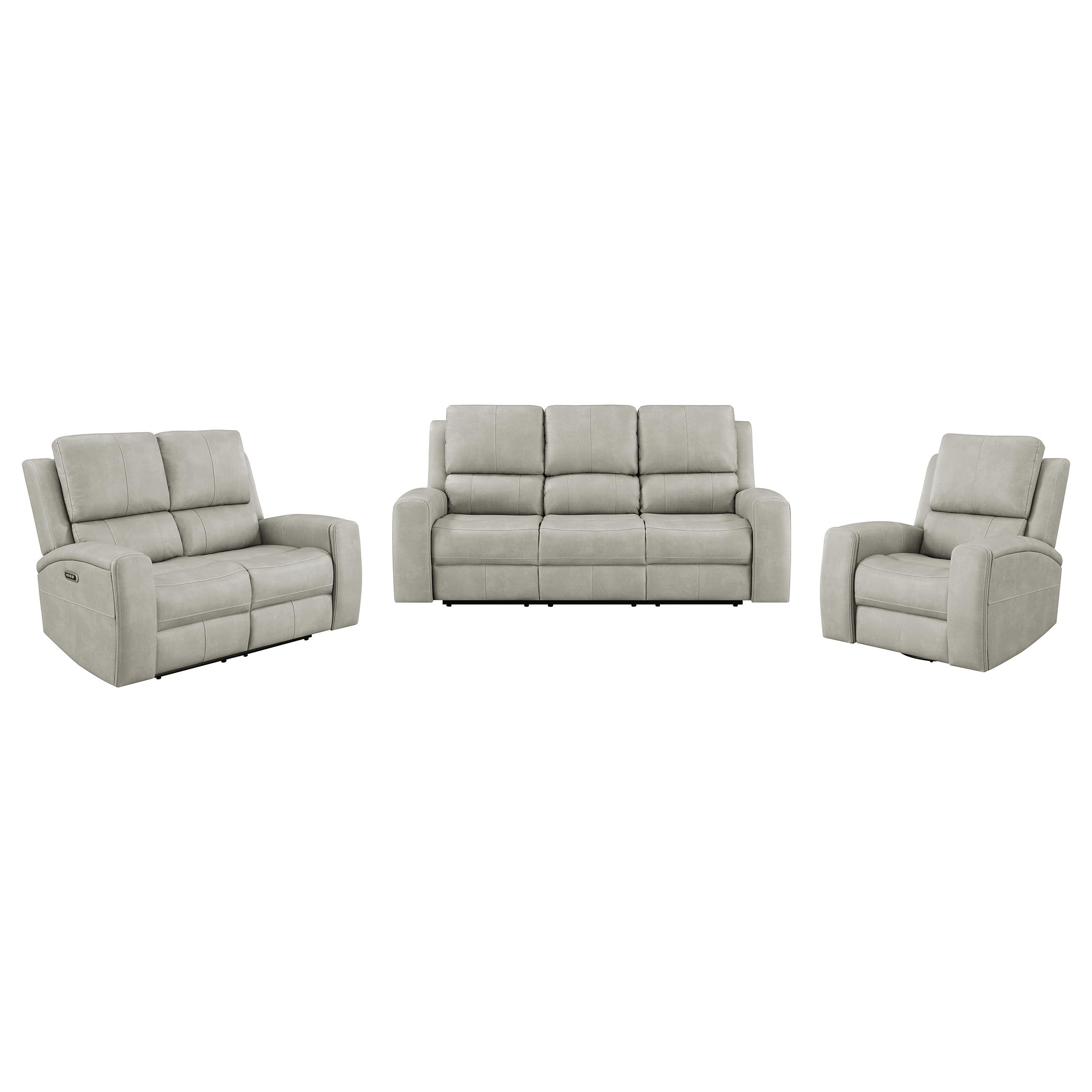 Juego de sofá reclinable de tres plazas Brickston