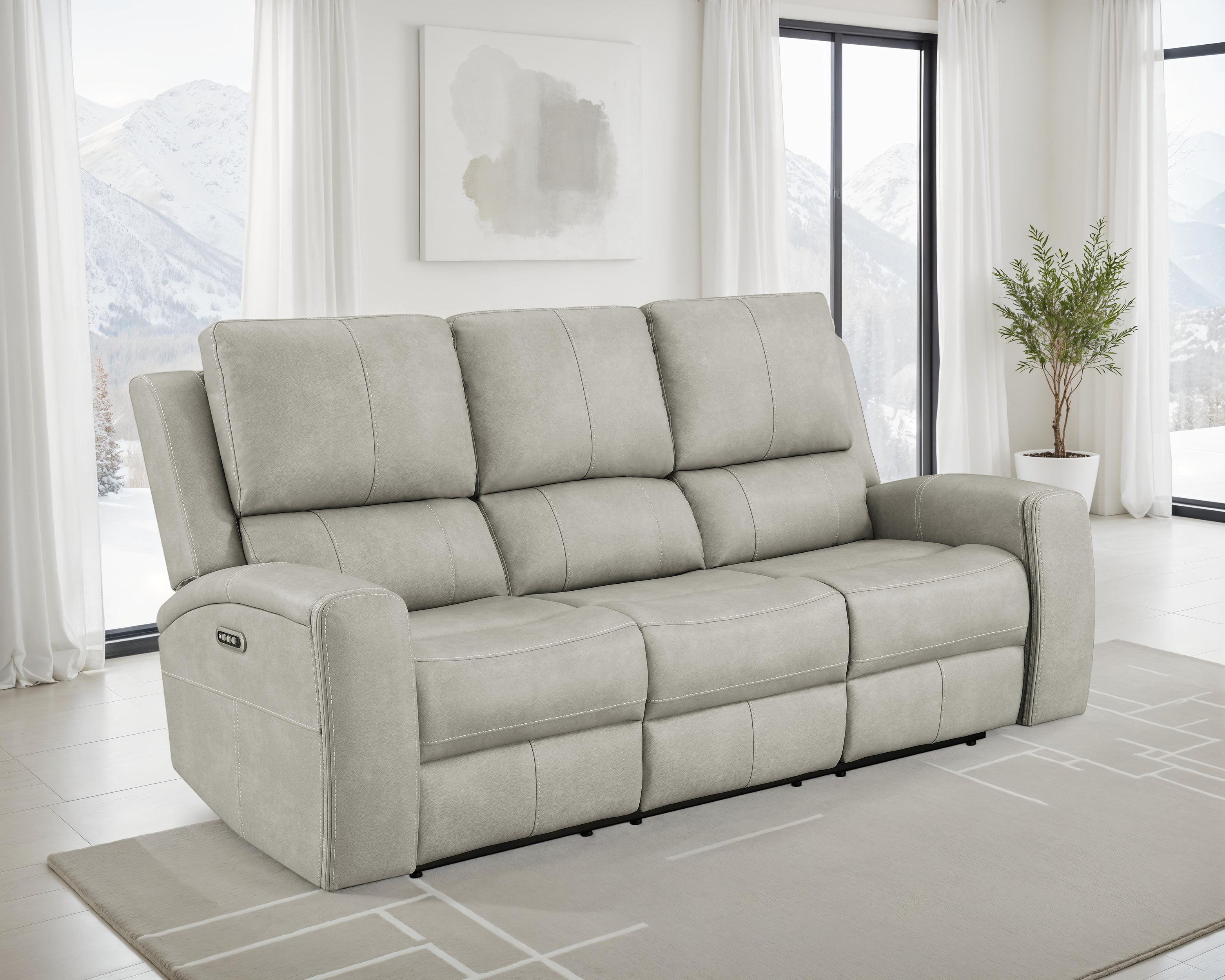 Sofá reclinable triple Brickston Power