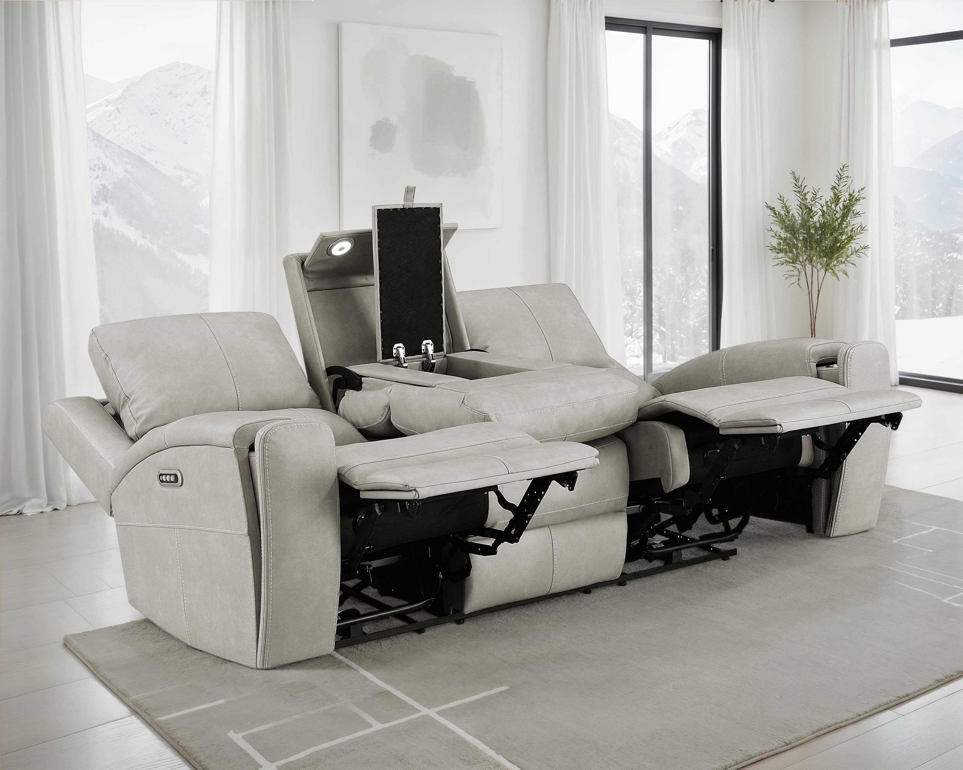 Sofá reclinable triple Brickston Power