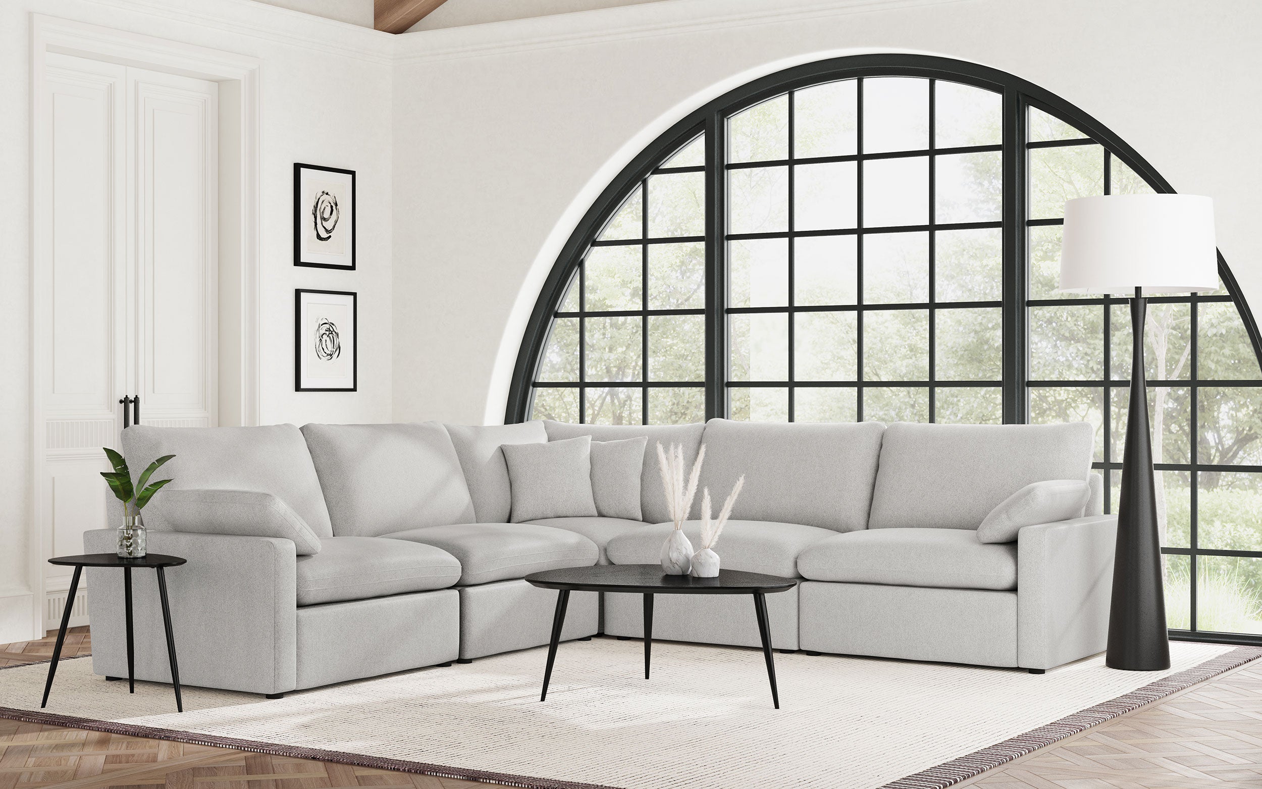 Sofá seccional reclinable eléctrico modular Collins