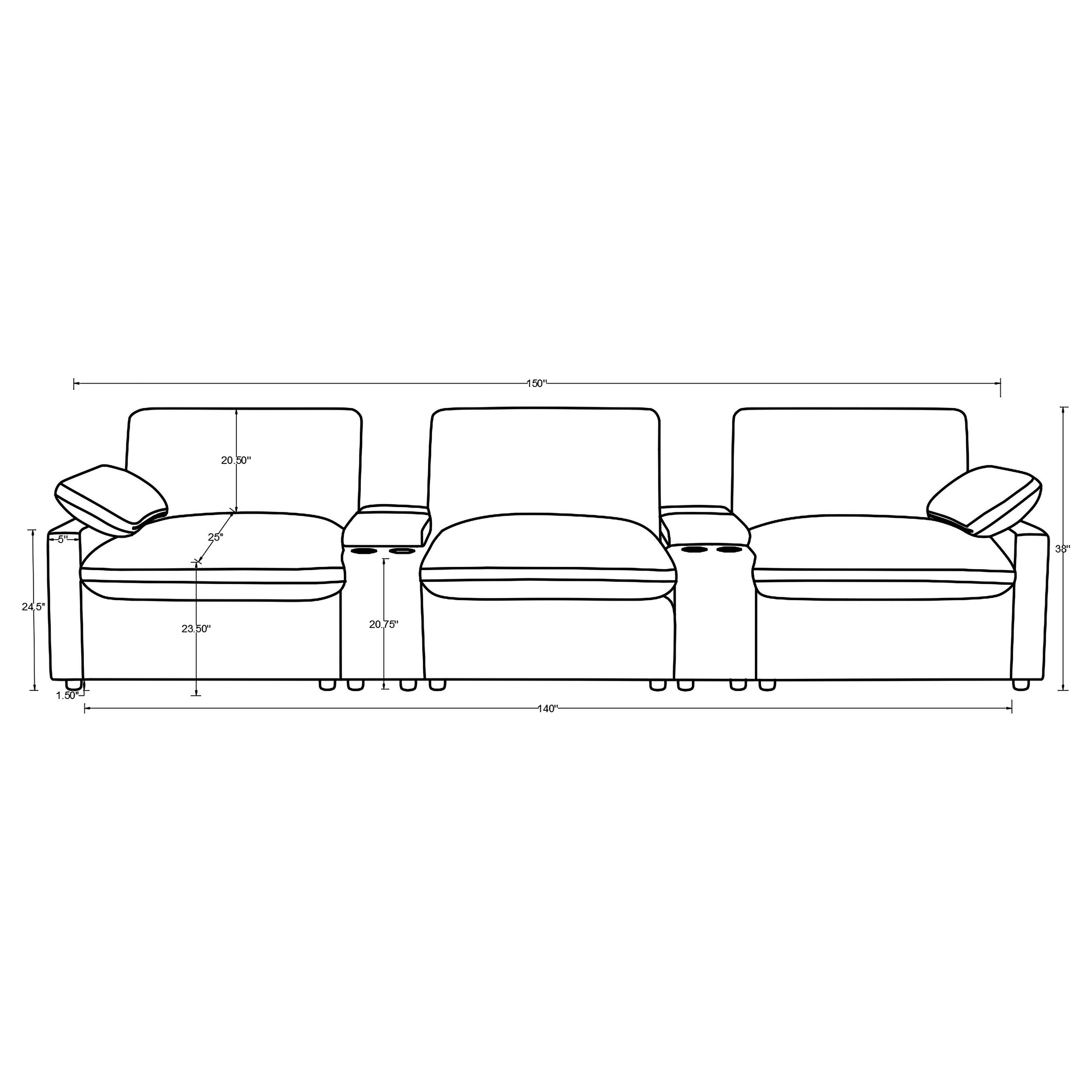 Collins Power Home Theater Seating